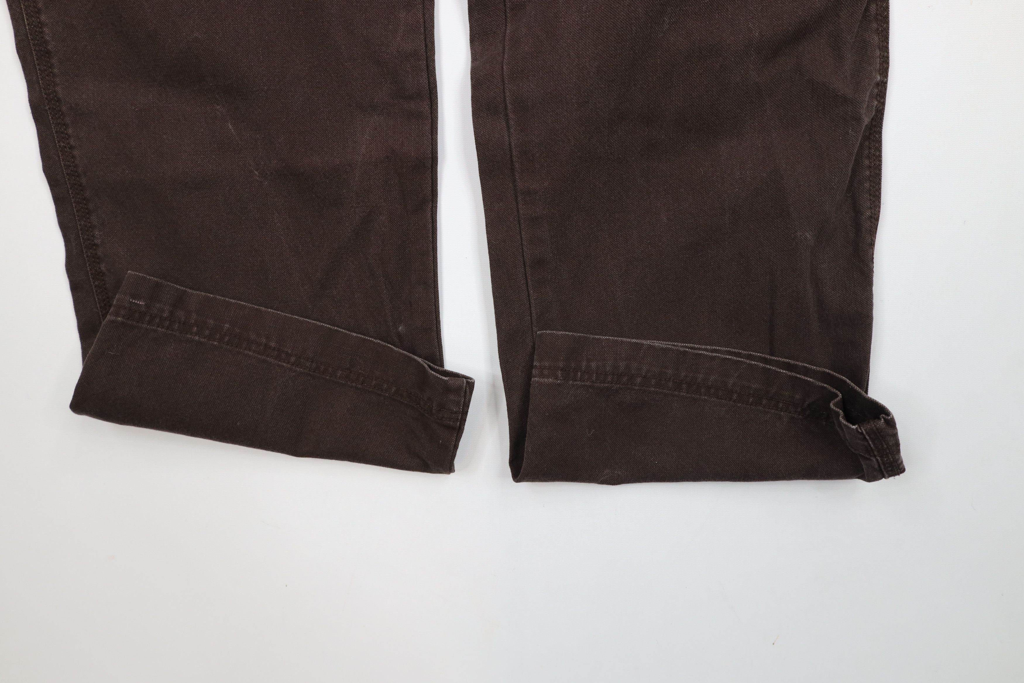 Vintage Vintage Y2K Streetwear Wide Leg Canvas Dungaree Pants Brown Size US 42 / EU 58 - 5 Thumbnail