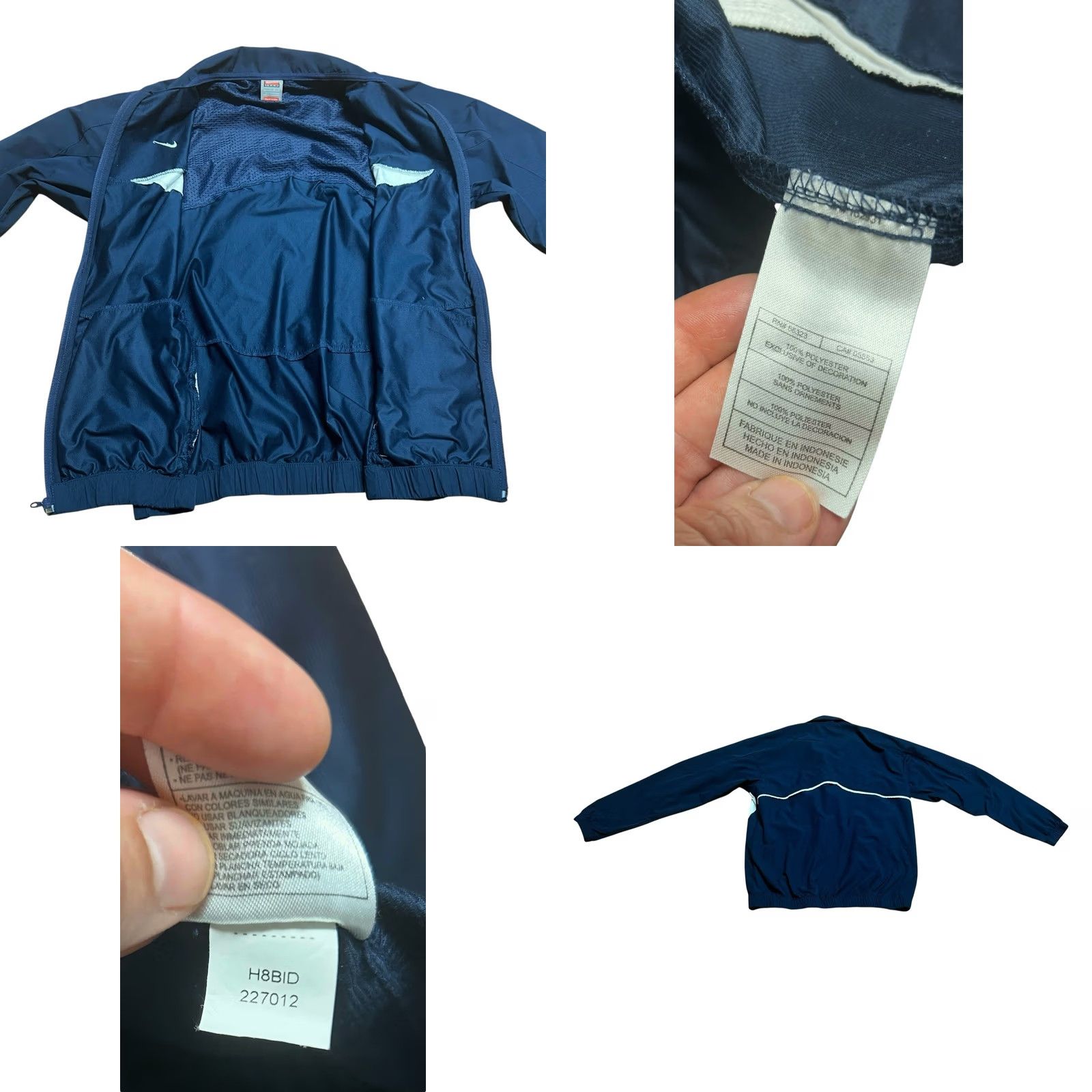 Nike Nike Team Men’s Windbreaker Full Zip Jacket Sz Large Nike Fit Storm Blue White Mens Regular Jacket Size US L / EU 52-54 / 3 - 8 Thumbnail