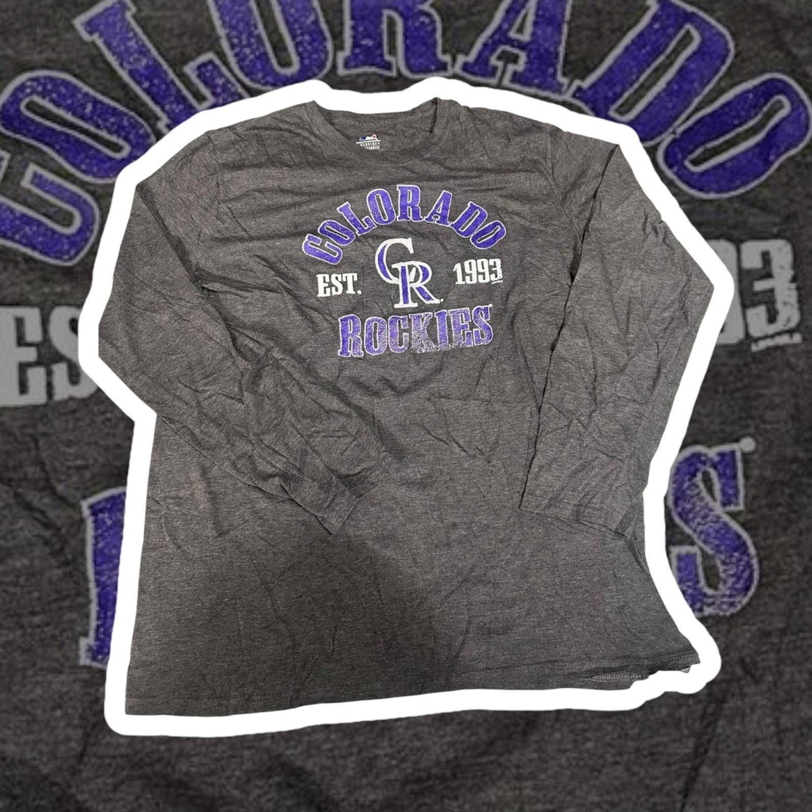 MLB Colorado Rockies Long Sleeve Tee - Est. 1993 Size US L / EU 52-54 / 3 - 1 Thumbnail
