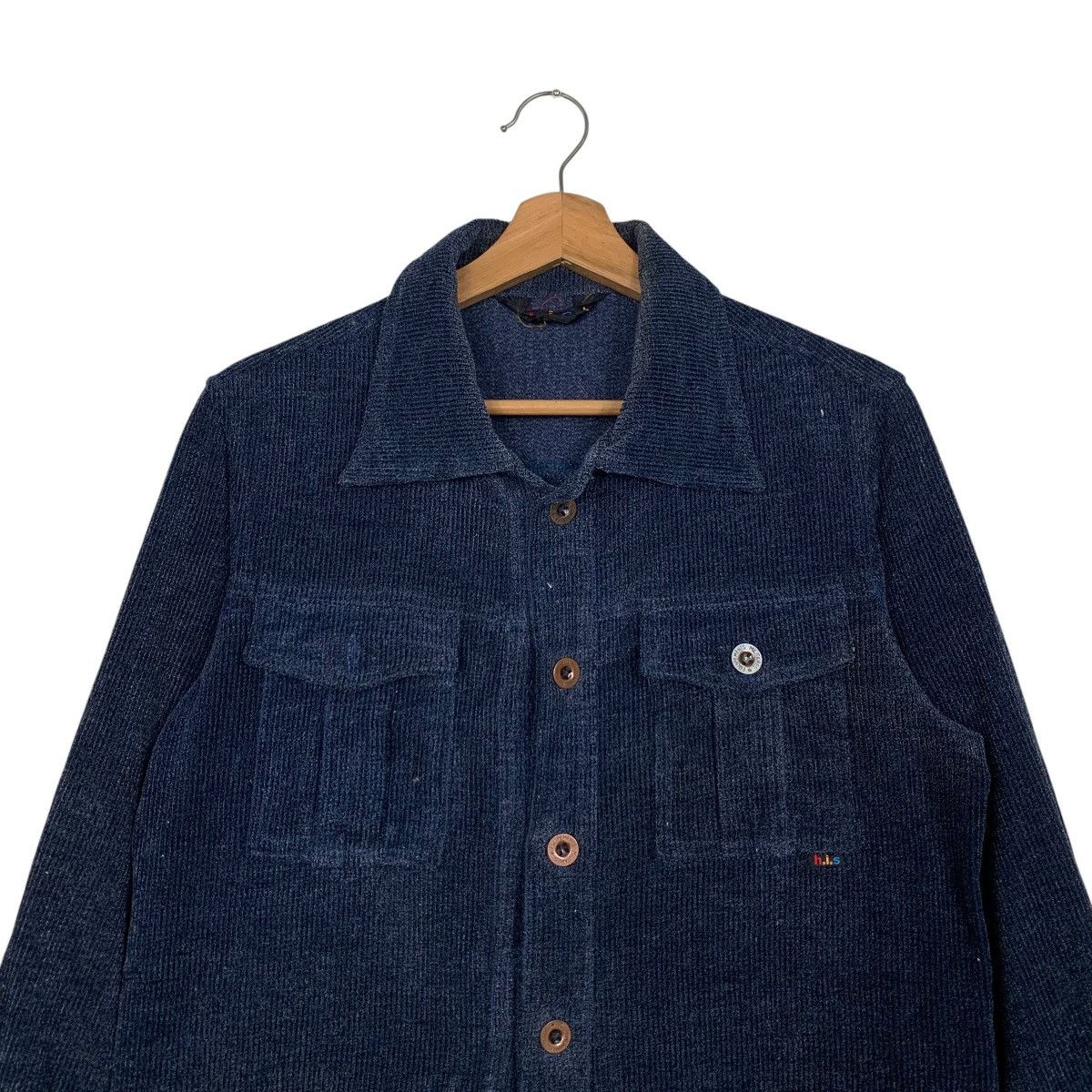 Vintage H.I.S Equipment Militaries Corduroy Chore Jacket #2831-C128 Size L / US 10 / IT 46 - 2 Thumbnail