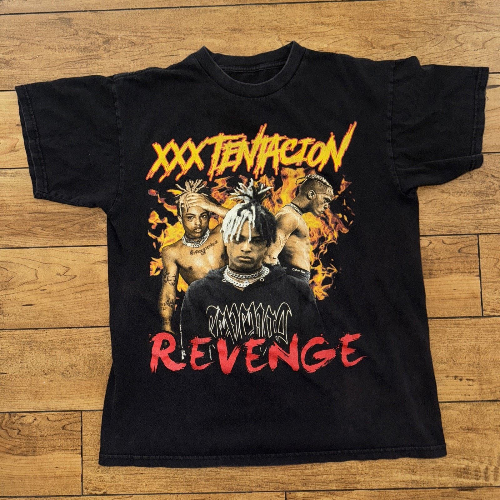 Band Tees × Rap Tees Xxxtentacion Revenge Rap T-Shirt Black 19x25 Medium Size US M / EU 48-50 / 2 - 1 Thumbnail