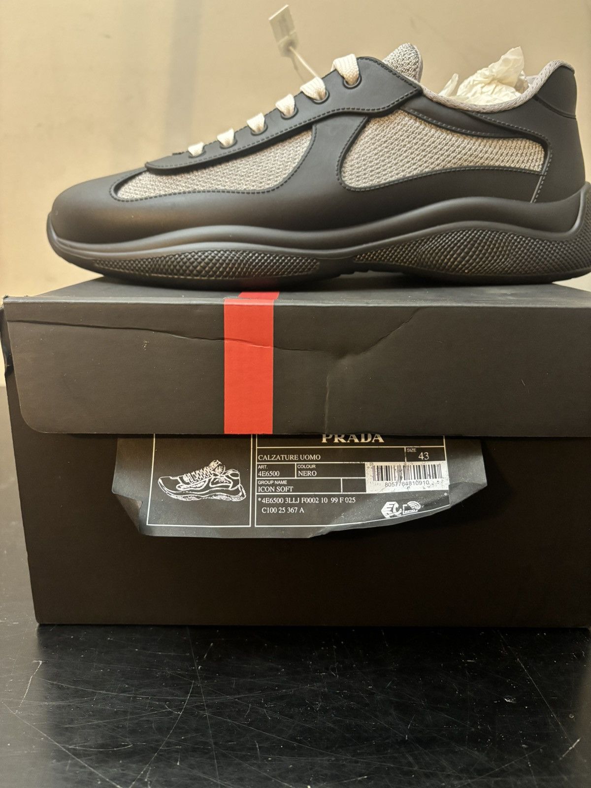 Prada Prada America’s Cup Soft Rubber Black Size US 10 / EU 43 - 10 Thumbnail