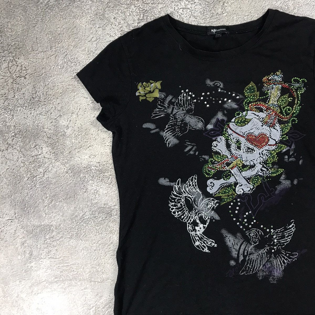 Vintage Vintage Y2K Graphic Tee Skulls Abstract Art Grunge Streetwea Size M / US 6-8 / IT 42-44 - 3 Thumbnail
