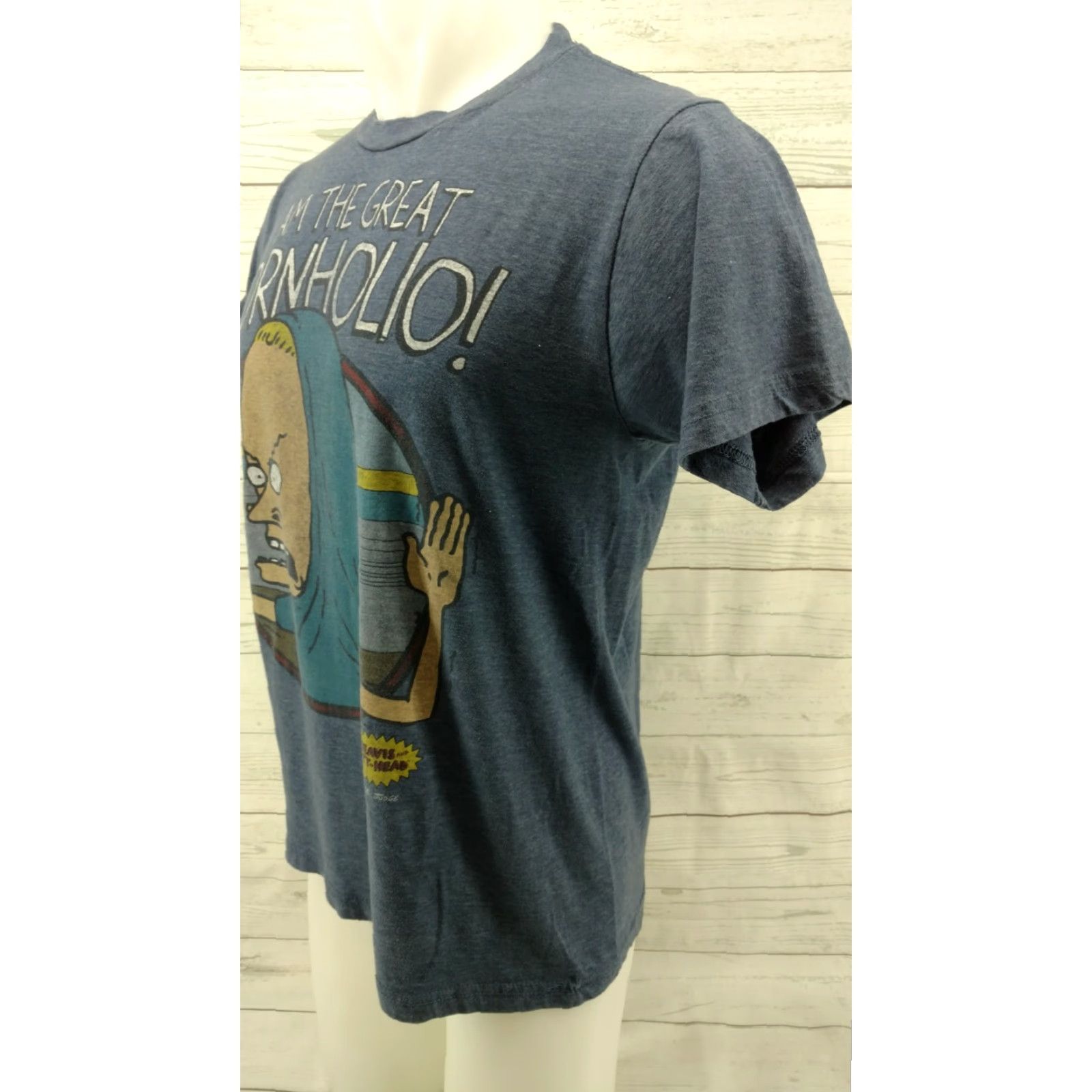 Greats MTV Beavis and Butt-Head I Am The Great CORNHOLIO T-Shirt Medium Blue Mens Shirt Regular Fit Size US M / EU 48-50 / 2 - 4 Thumbnail