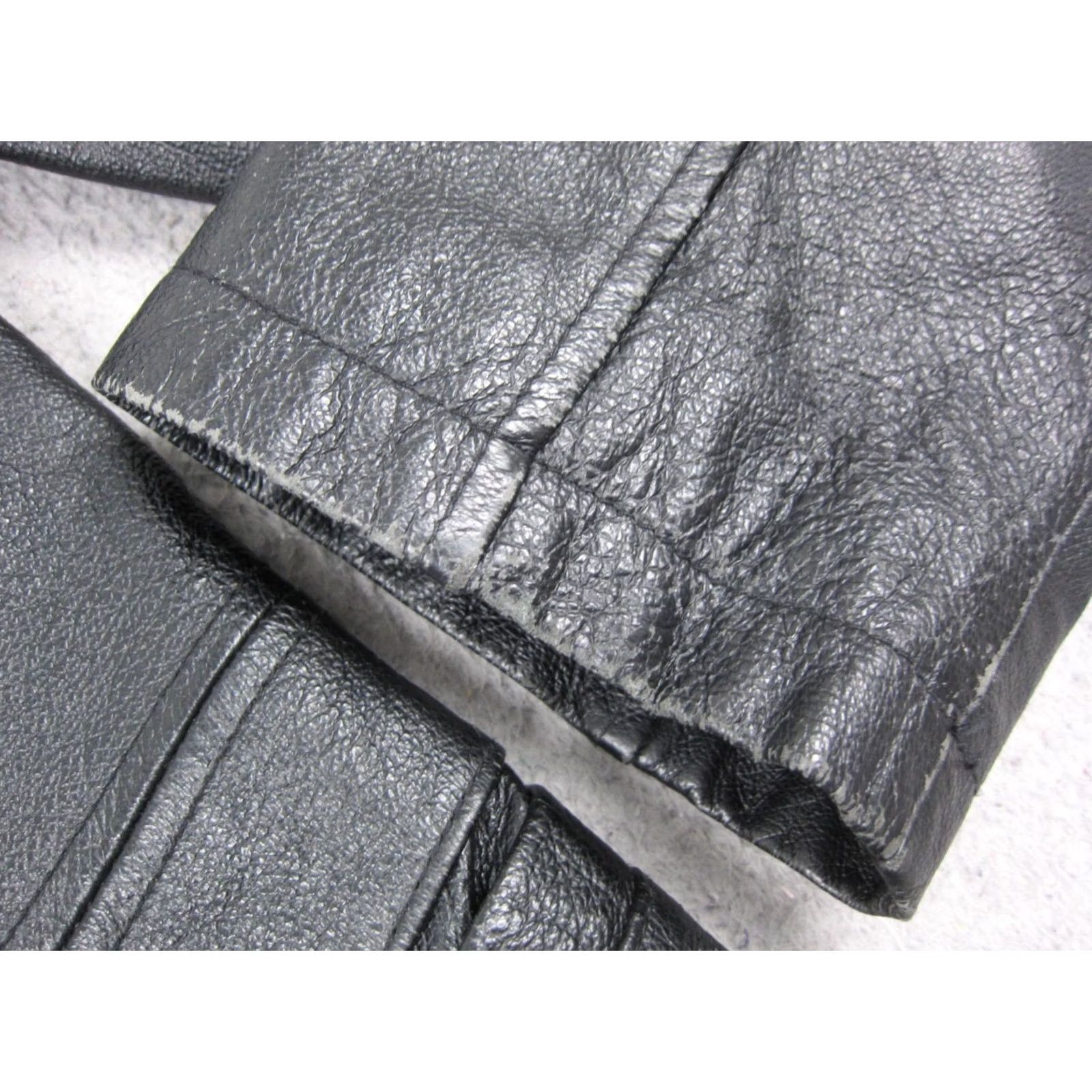 Croft & Barrow VINTAGE Croft & Barrow Leather Jacket Womens L Black Full Zip Motorcycle 90s Size L / US 10 / IT 46 - 5 Thumbnail