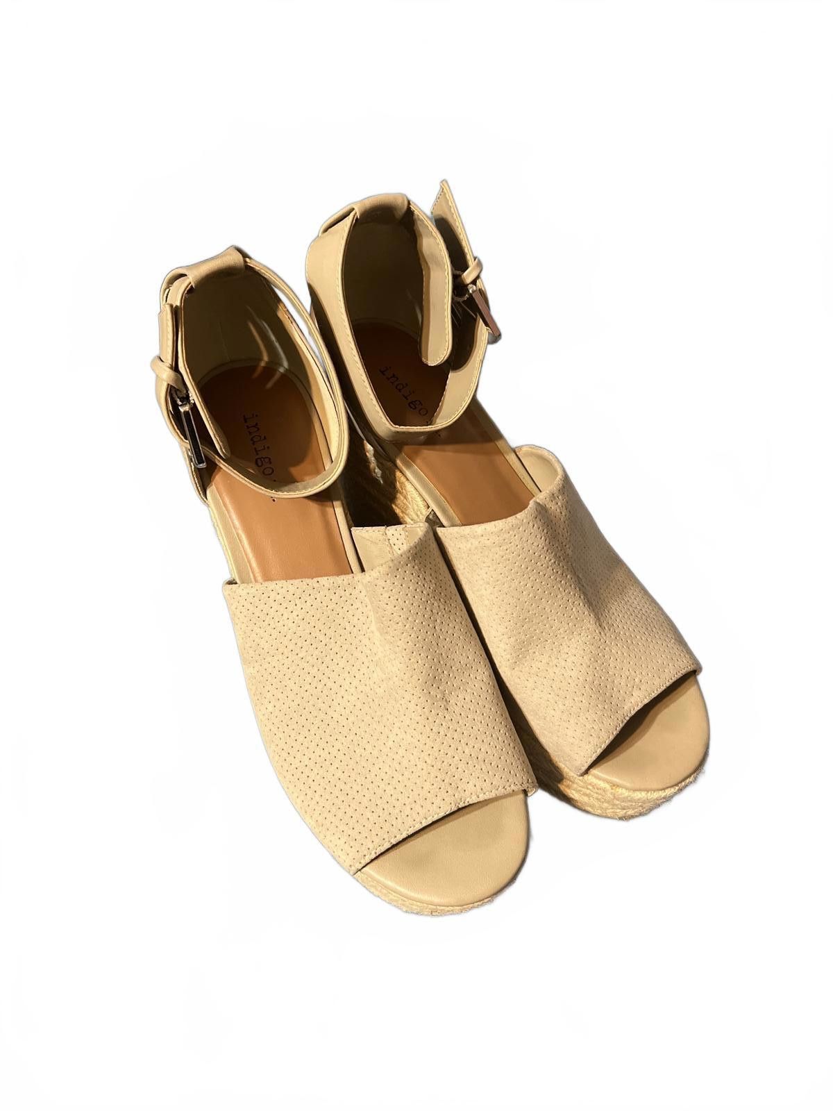 Other Indigo Rd. Beige Espadrille Wedge Sandals with Ankle Strap 9 Size US 9 / IT 39 - 4 Thumbnail