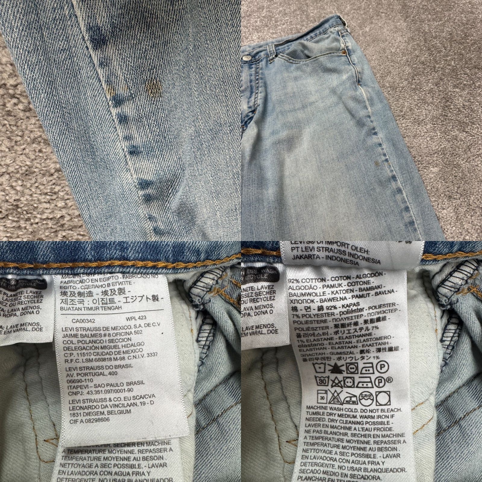 Levi's Levi's 541 Athletic Fit Straight Denim Jeans Mens 34x30 Blue Light Wash Casual Shirt Pants? Size US 30 / EU 46 - 8 Thumbnail
