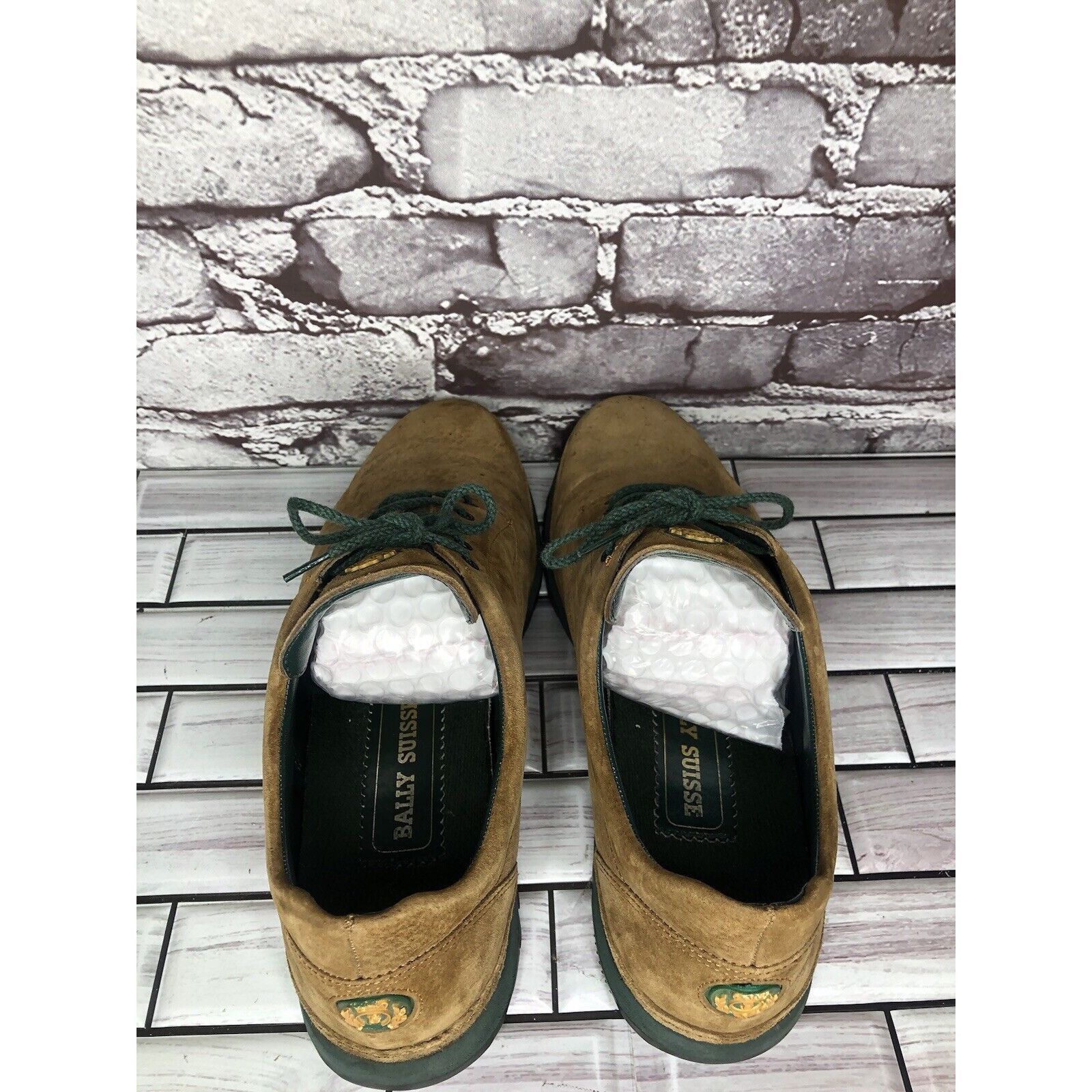 Bally Bally Suisse Brown Suede Comfort Lace Up Casual Green Shoes Size US 8 / EU 41 - 18 Thumbnail