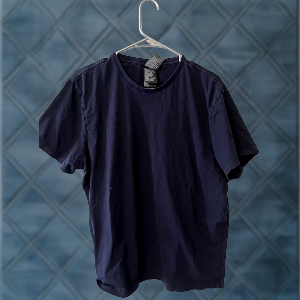 H&M H&M Mens Crew Neck T-Shirt Short Sleeve XL Navy Blue Reg Fit Shirt Mens XS to XL Size US XL / EU 56 / 4 - 1 Thumbnail