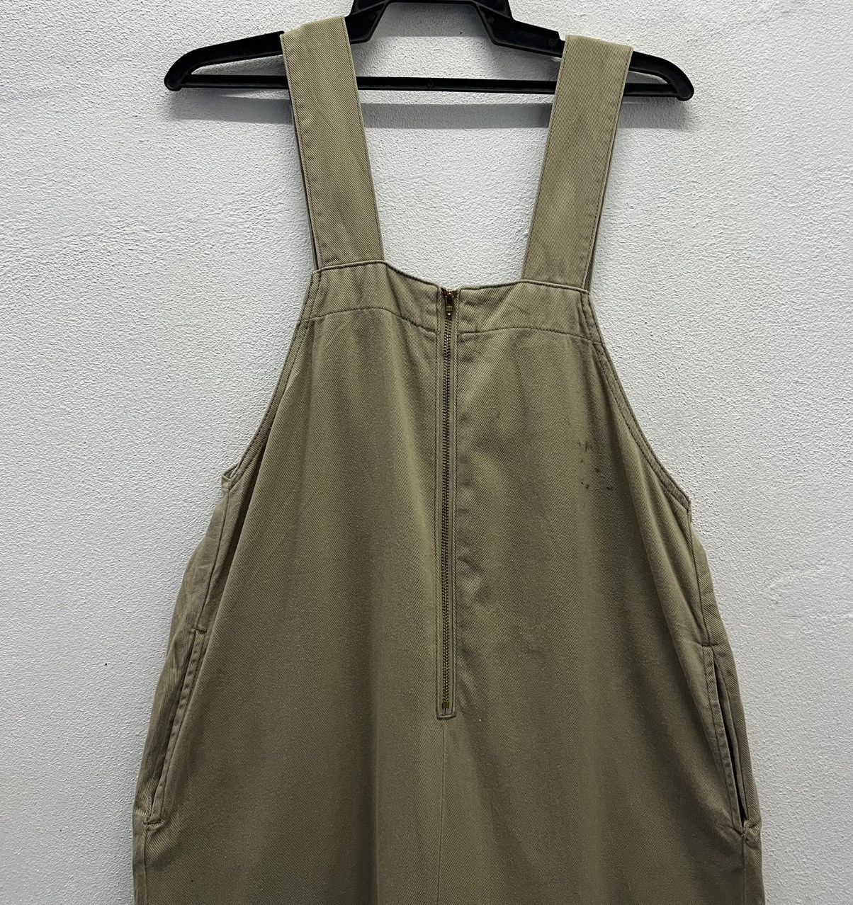 Vintage × Wrangler Vintage Wrangler x DRESKIP Khaki Cotton Overalls – Free Size Size US 42 / EU 58 - 3 Thumbnail