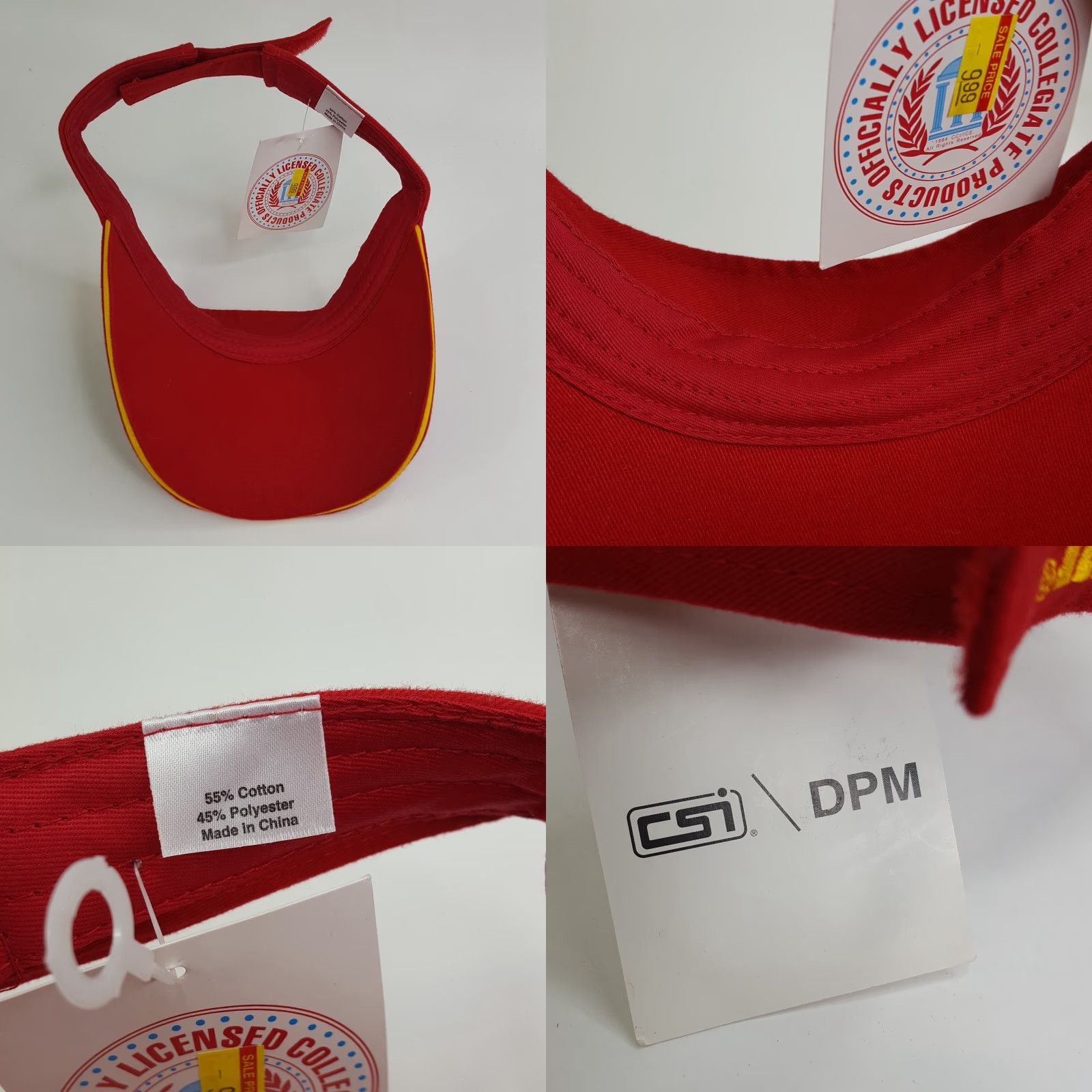 Vintage VINTAGE Florida State Seminoles Visor Adjustable Hat Red Casual Outdoor Twill Cotton 90s Y2K College Sports University Logo Men Cap - Mens Size ONE SIZE - 8 Thumbnail