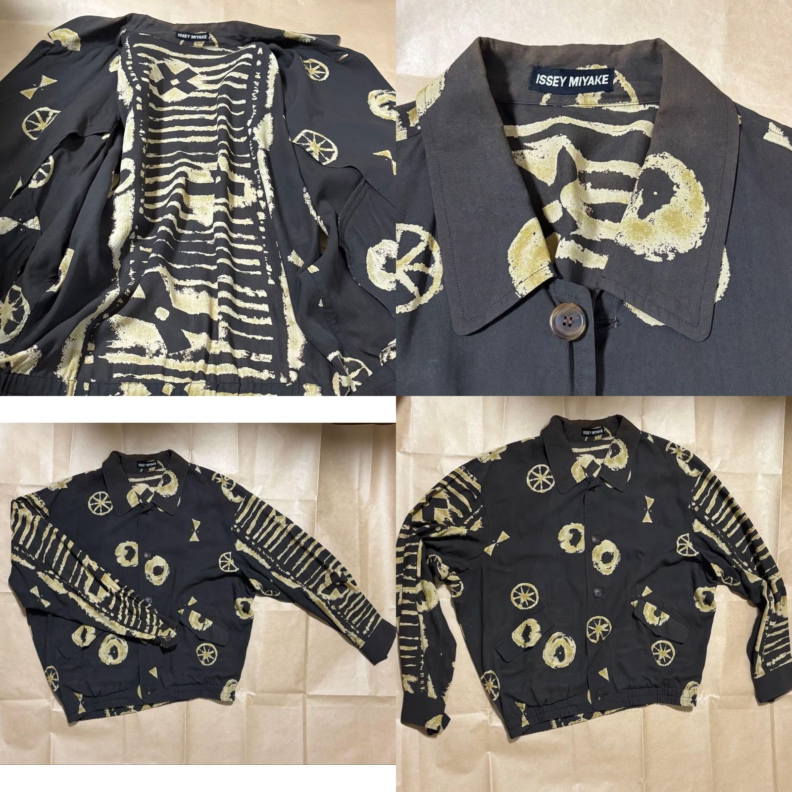 Issey Miyake ISSEY MIYAKE GRAPHIC PRINT SHIRT JACKET MEN MULTICOLOR RAYON SIZE L USED Size US L / EU 52-54 / 3 - 8 Thumbnail