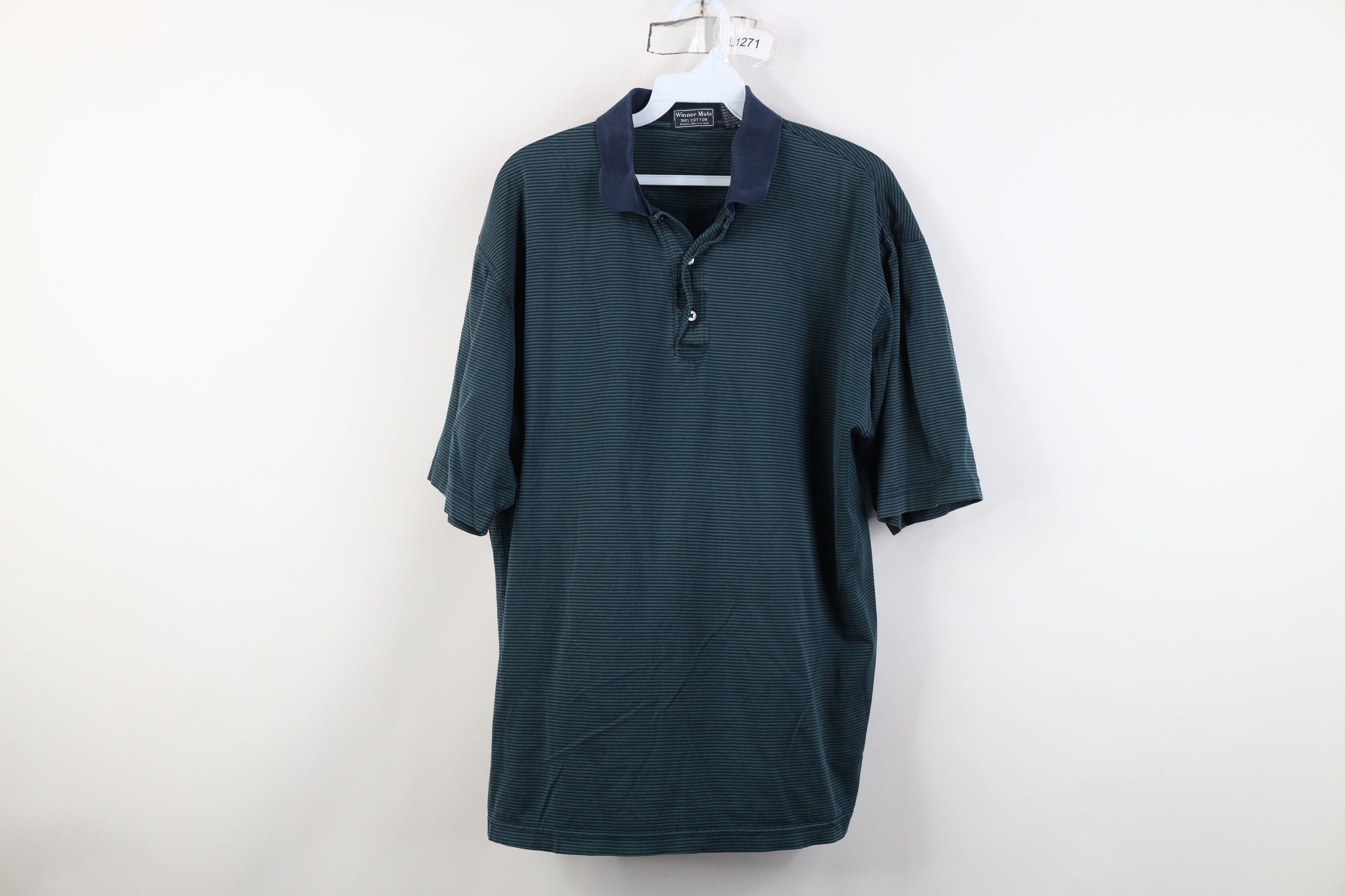 Vintage Vintage 90s Streetwear Soft Cotton Striped Golf Polo Shirt Size US M / EU 48-50 / 2 - 1 Thumbnail