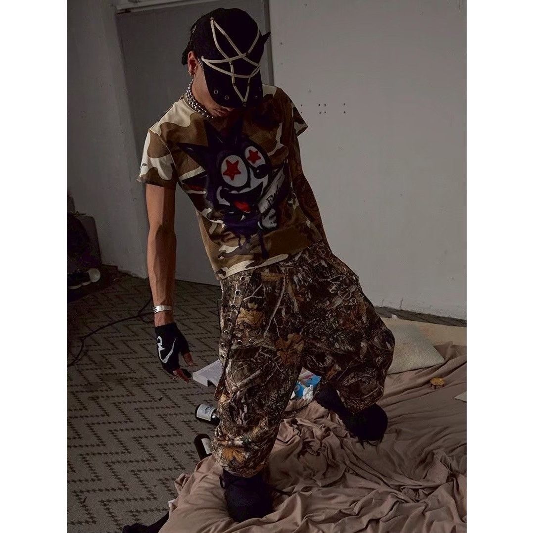 Japanese Brand Camo Glock Graphic Cropped Baby Tee Size US S / EU 44-46 / 1 - 8 Thumbnail
