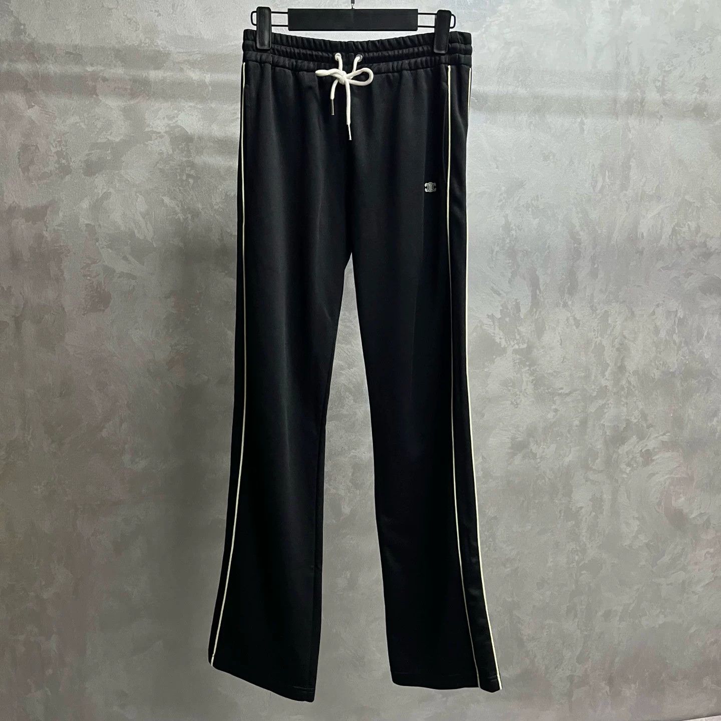 Celine Celine Black Logo Embroidery Striped Track Pants Size 32" / US 10 / IT 46 - 1 Thumbnail