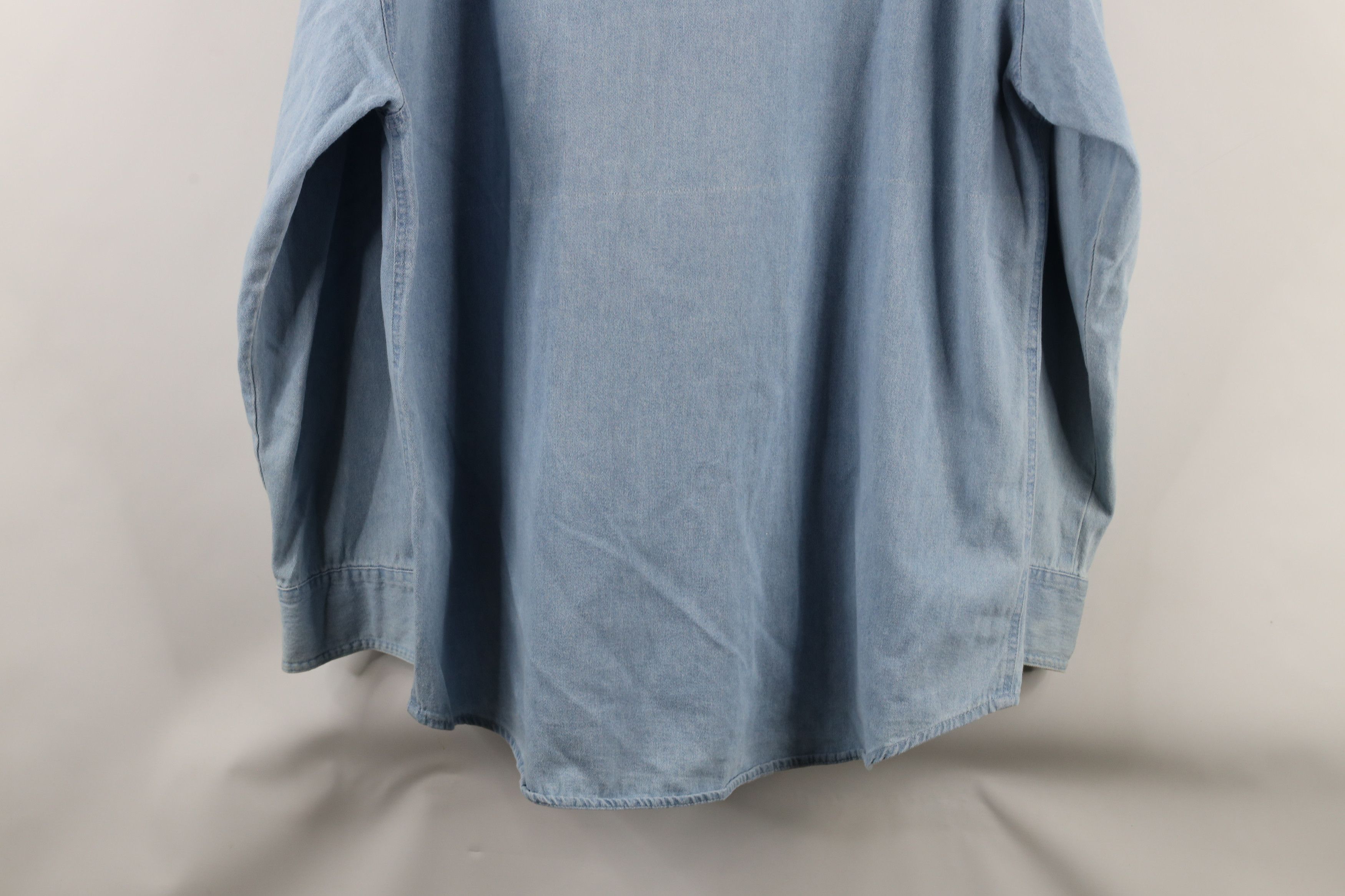 Vintage Vintage 90s Streetwear Last Frontier Denim Button Shirt Size US L / EU 52-54 / 3 - 18 Thumbnail