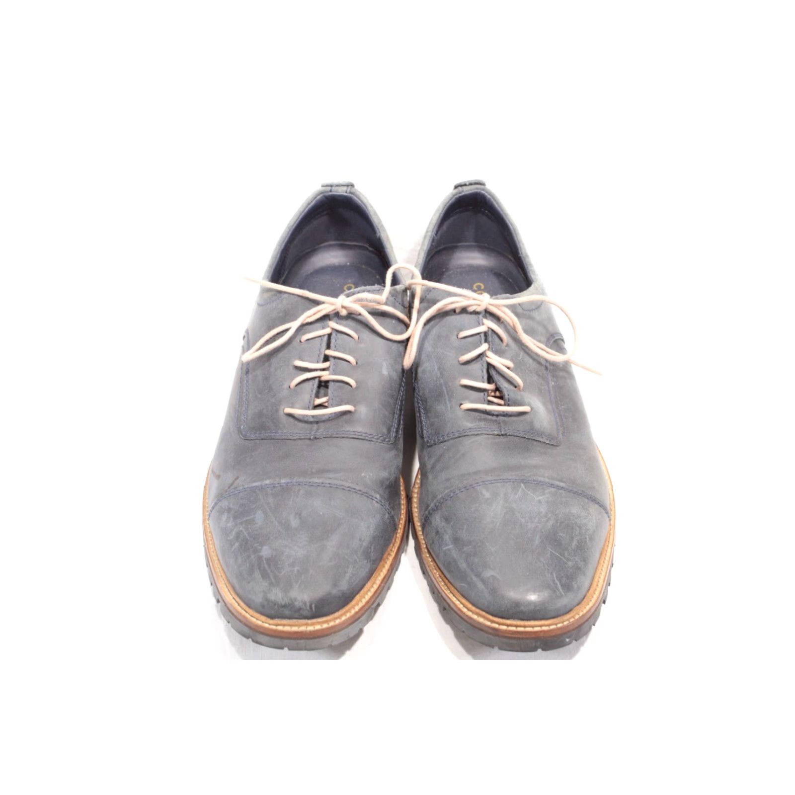 Cole Haan Cole Haan Grand 360 Richardson Blue Leather Cap Toe Oxfords Mens 9.5 M Size ONE SIZE - 5 Thumbnail