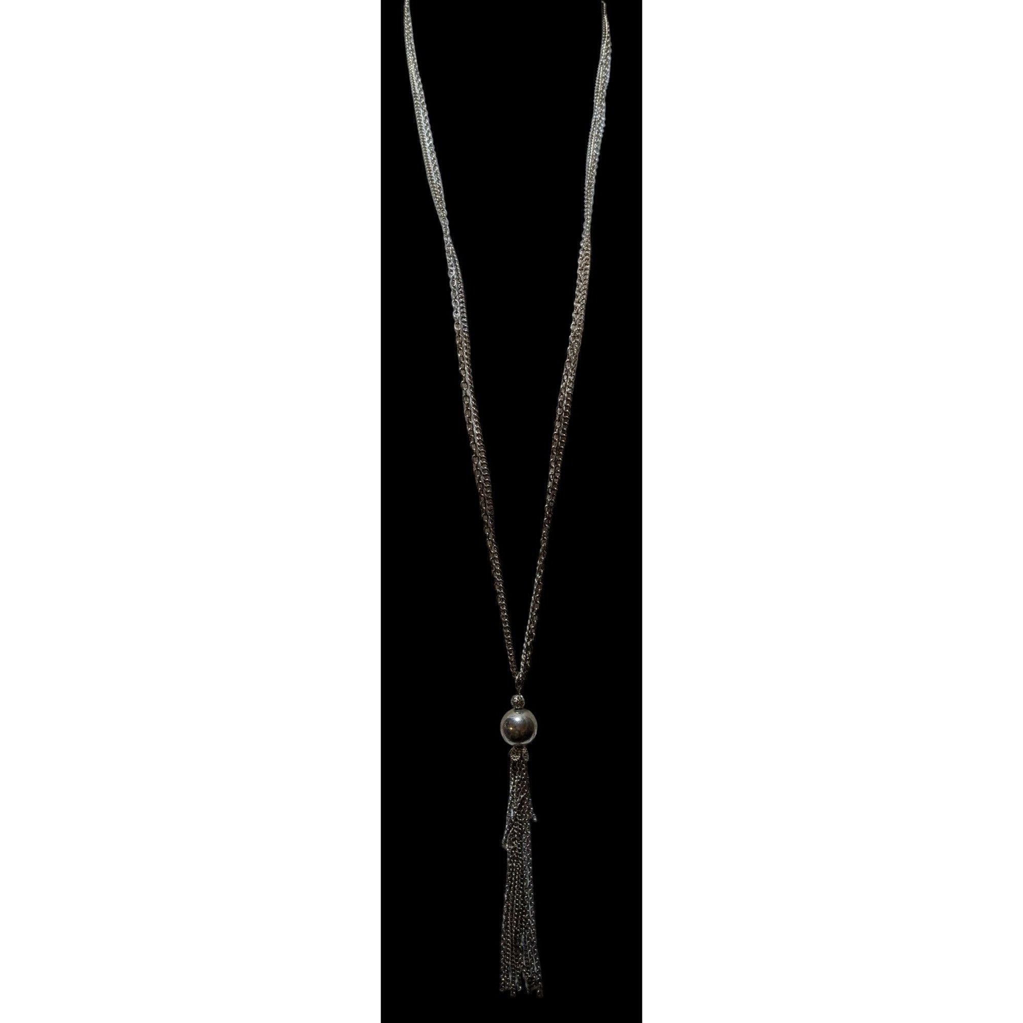 Other Silver Chain Tassel Necklace Size ONE SIZE - 3 Thumbnail