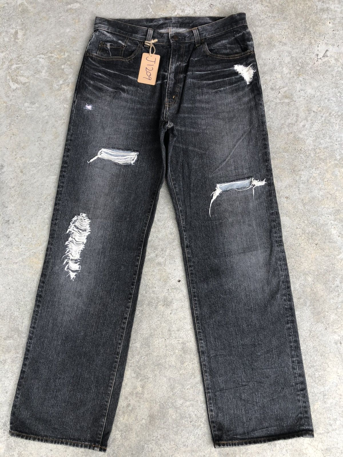 Kapital Vintage GL Heart Baggy Jeans Loose Cut Size US 33 - 1 Thumbnail