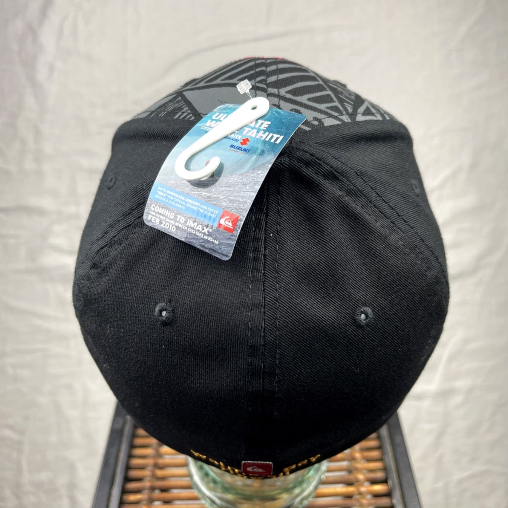 Quiksilver Quiksilver Eddie Aikau Hat Cap Mens Flex Fit Black Waimea Bay Hawaii Memorial Cap Size ONE SIZE - 6 Thumbnail