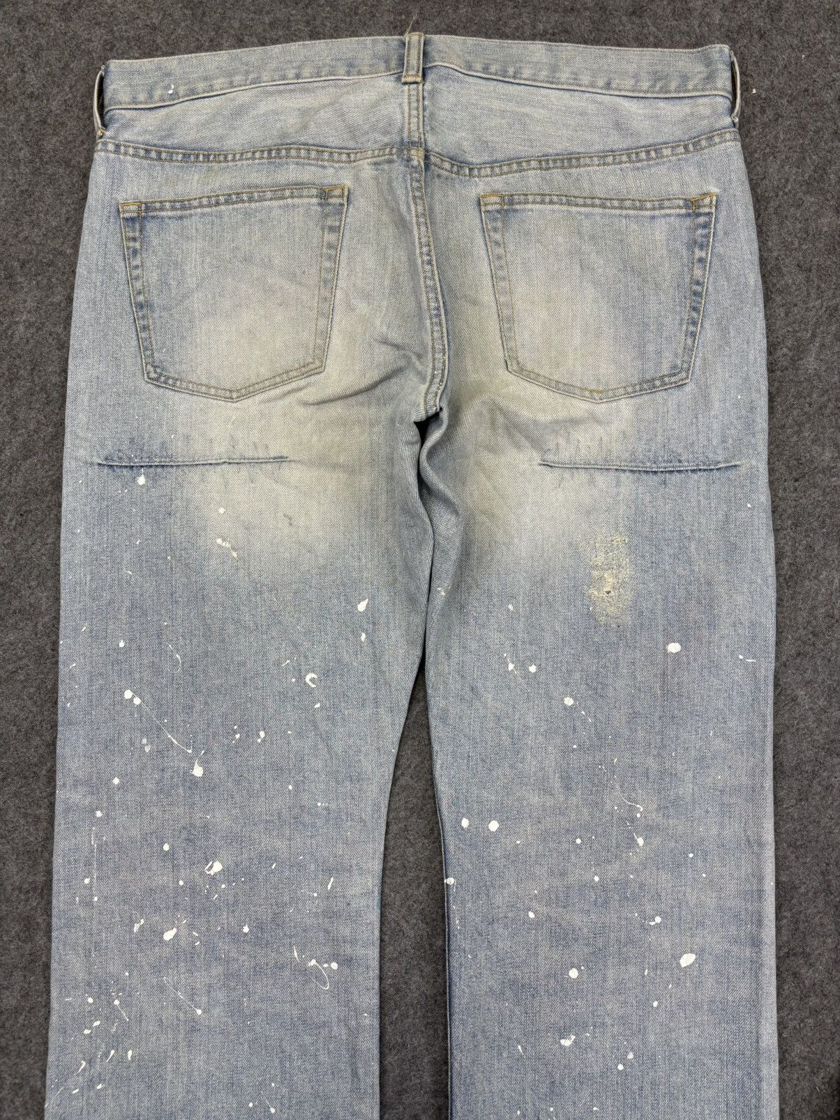 Takeo Kikuchi Takeo Kikuchi Painter Distressed Light Wash Denim F992 Size US 37 - 7 Thumbnail