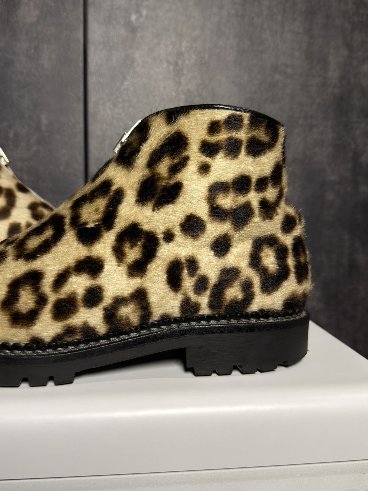 Vintage Sick Kandahar Pony Hair Fur Leopard Boots 424 Owens Yohji Size US 10 / IT 40 - 4 Thumbnail