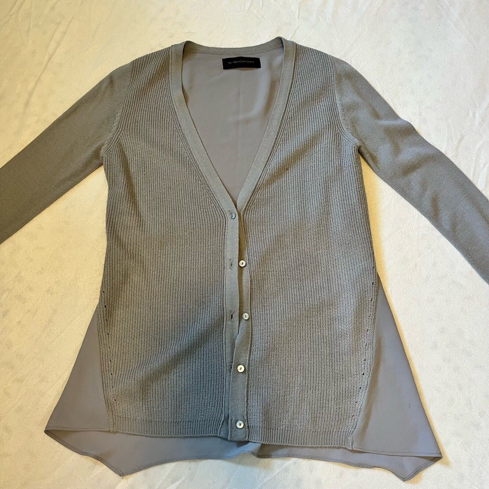 Stella McCartney Stella McCartney Womens Sweater Gray Long Sleeve Button Down Size S / US 4 / IT 40 - 1 Thumbnail