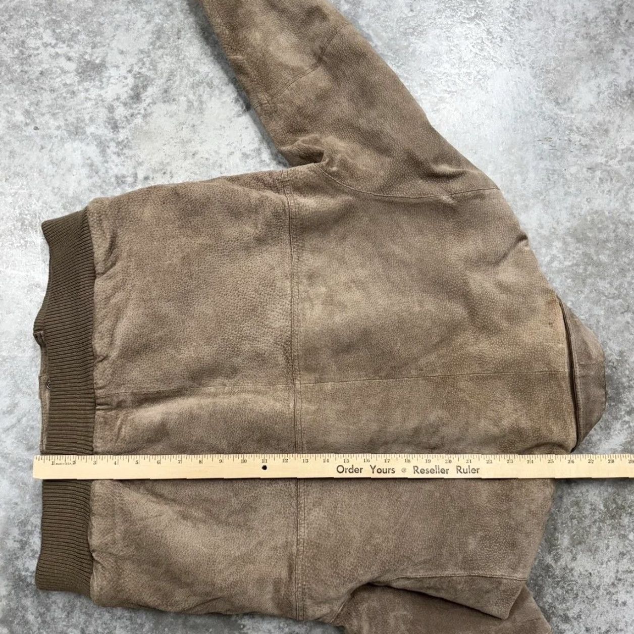 Vintage Vintage Aberdeen Jacket Mens 44 Brown Suede Bomber Sherpa Lined 90s Pigskin Zip Coat Size US S / EU 44-46 / 1 - 6 Thumbnail