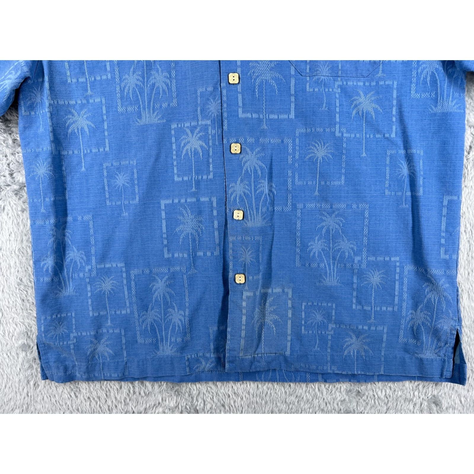 Vintage Jamaica Jaxx Shirt Men Large Blue Palm Tree Pattern 100% Silk Button Hawaiian Size US L / EU 52-54 / 3 - 5 Thumbnail