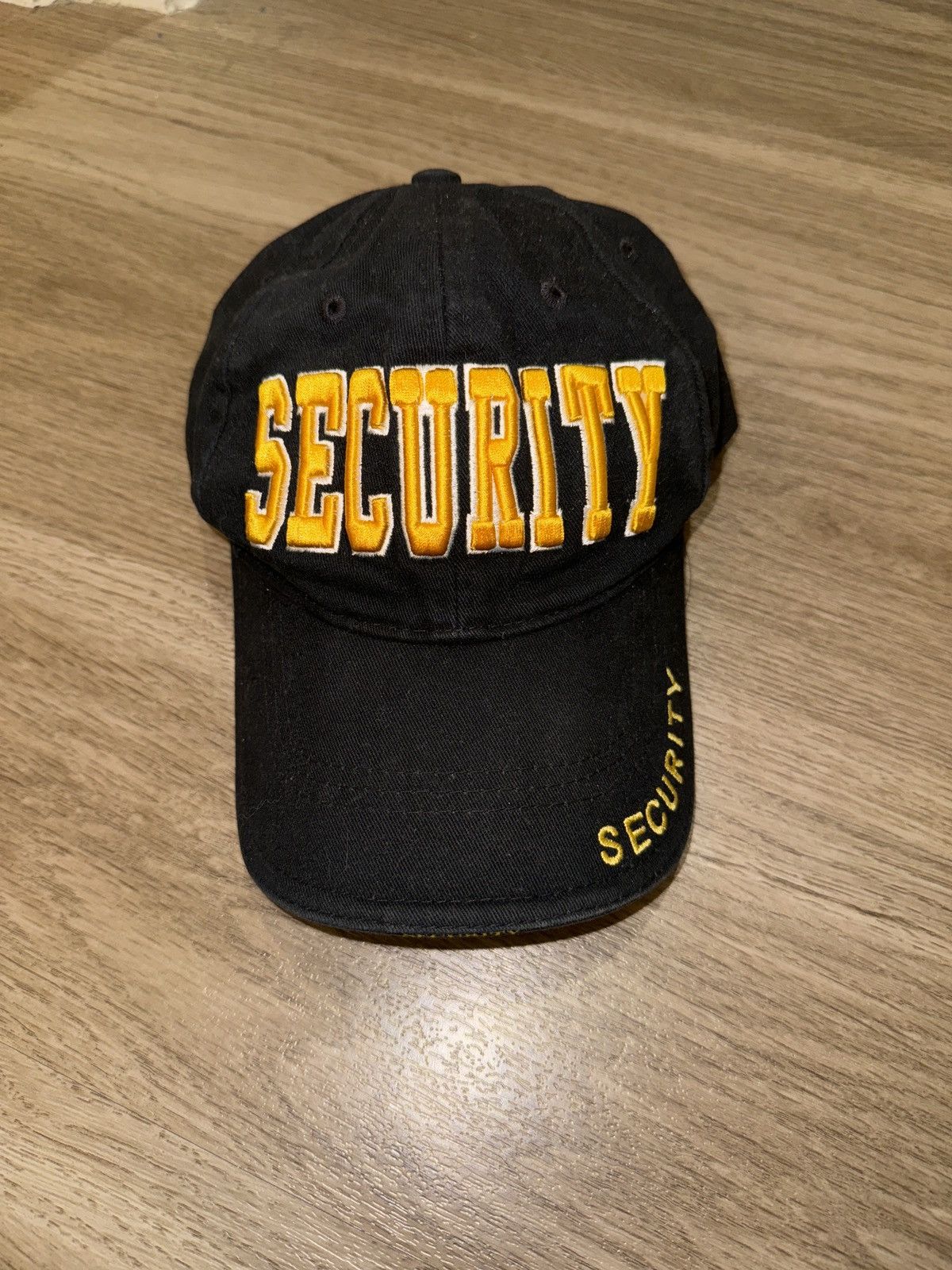 Vintage Black Security Hat Size ONE SIZE - 1 Thumbnail