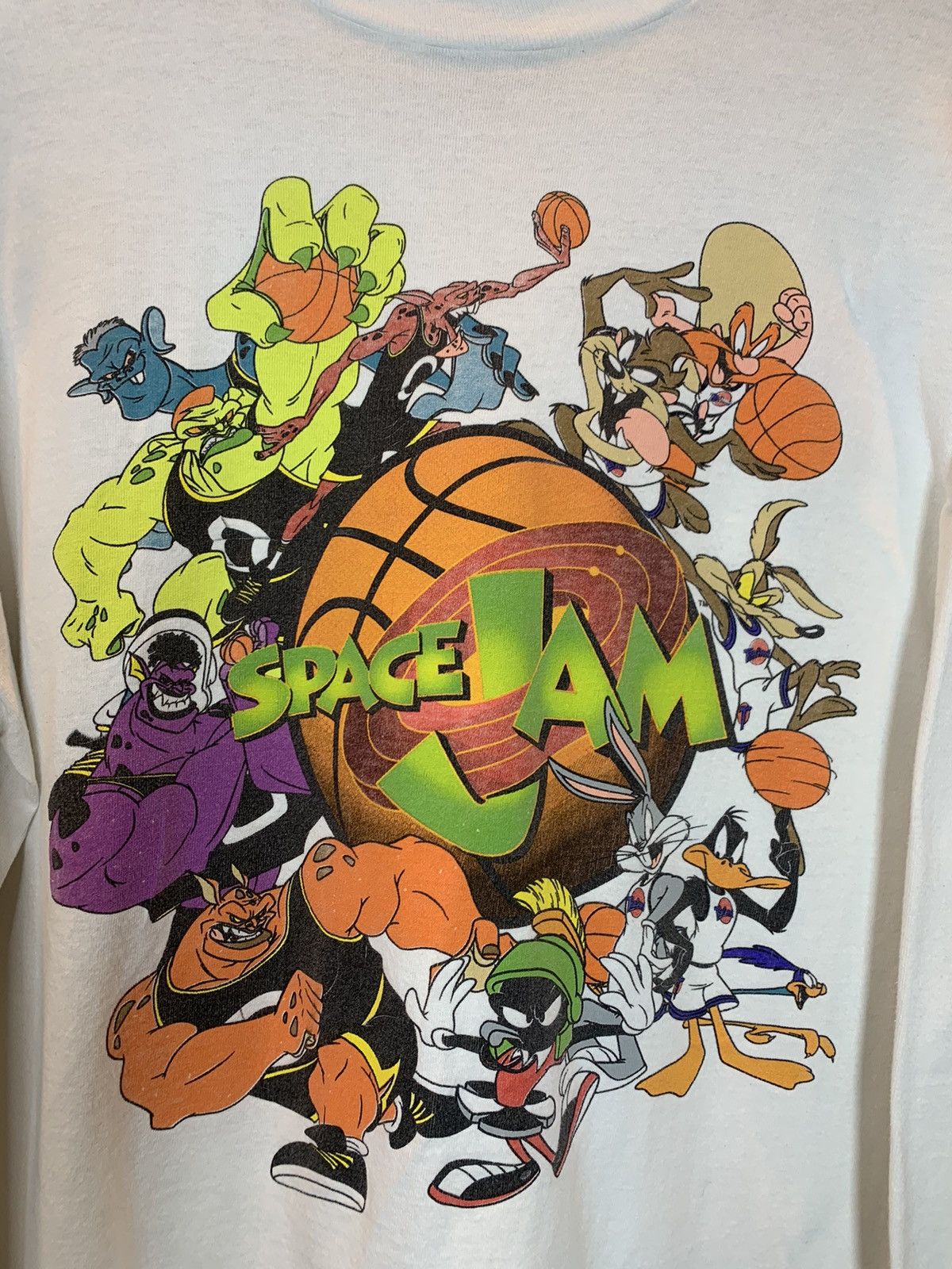 Vintage × Warner Bros RARE* Vintage 1996 Space Jam Single Stitch Long Sleeve Shirt Size US L / EU 52-54 / 3 - 3 Thumbnail