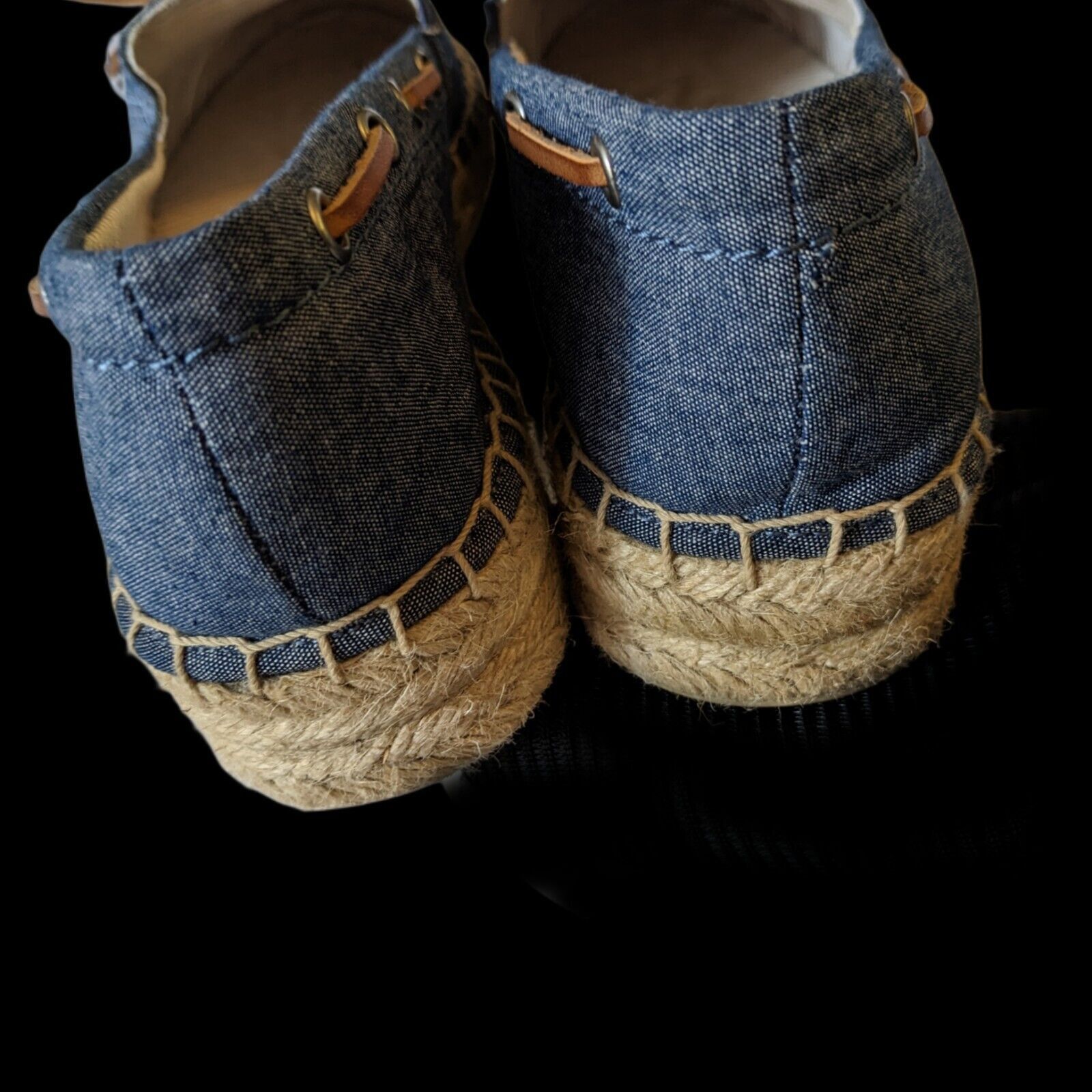 Bass Bass Women's Denim Slip-on Shoes Rope Trim Sneaker Sz 9.5 Size US 9.5 / IT 39.5 - 5 Thumbnail