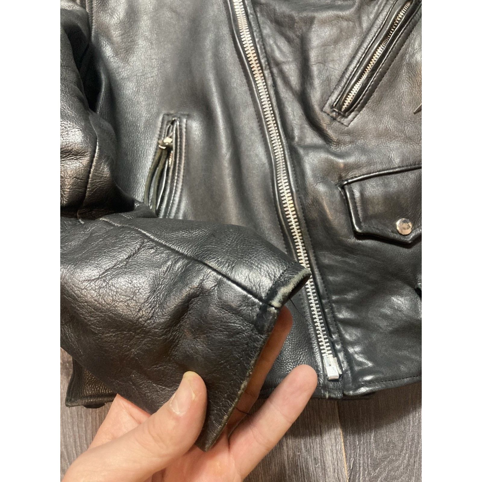 Genuine Leather 90s Opium Vintage Leather Bike Jacket Archive Size US L / EU 52-54 / 3 - 14 Thumbnail