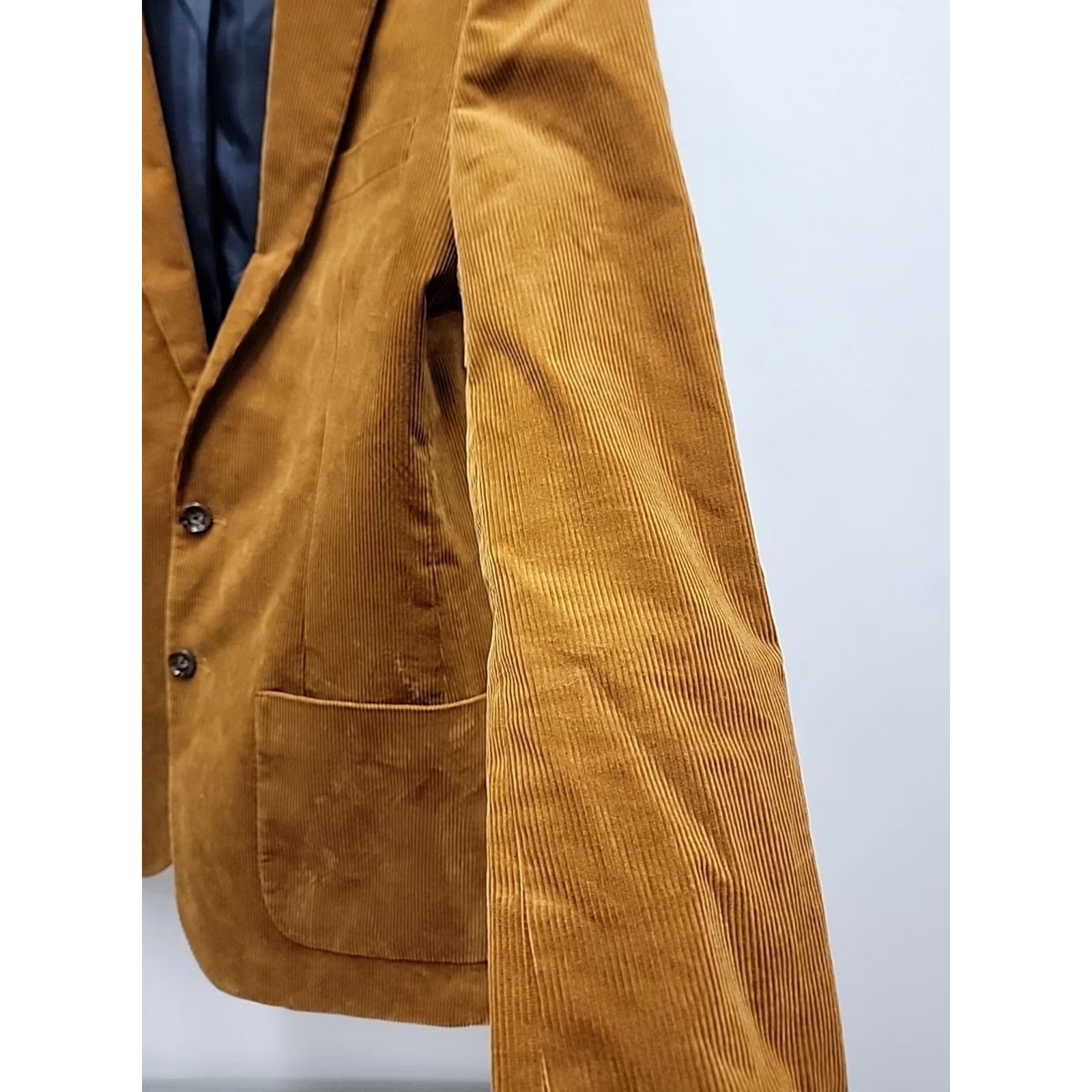 J.Crew J. Crew Blazer Cotton Corduroy Sport Coat Brown 40R Men Two-Button Chest 22 Regular Length 30 Vintage No Size 40R - 6 Thumbnail