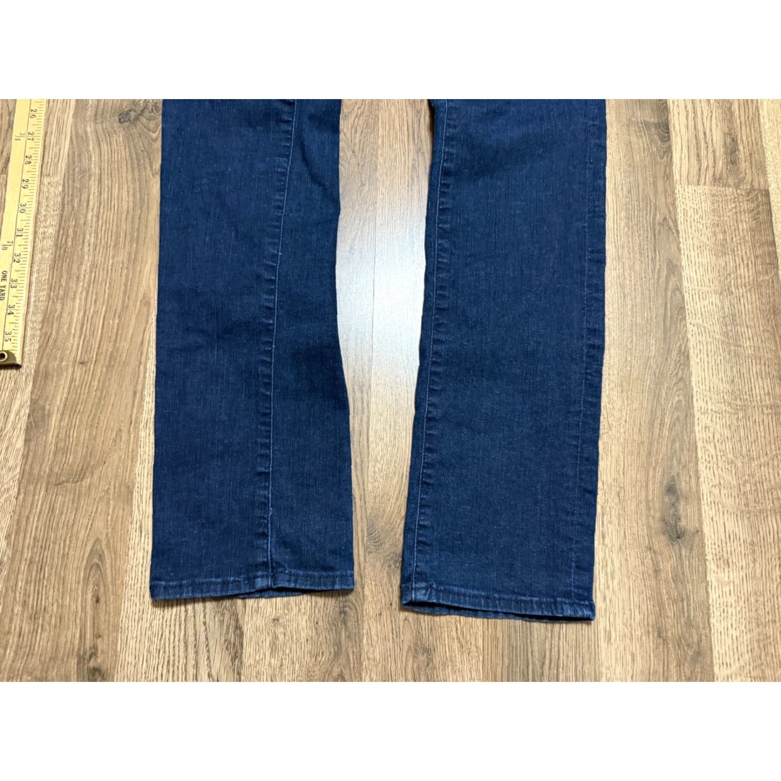 AG Jeans JAG Jeans Women's 4P Blue Denim Straight Pull On Jeans 40" Inseam 30" Length Regular Stretch Size 27" / US 4 / IT 40 - 3 Thumbnail