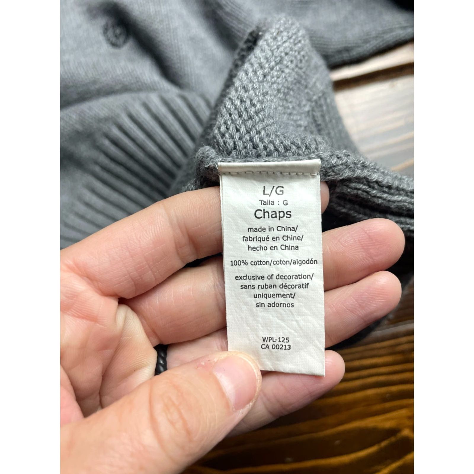 Chaps Chaps Sweater Women's Size Large Gray Knit 1/4 Zip Pullover Size L / US 10 / IT 46 - 7 Thumbnail