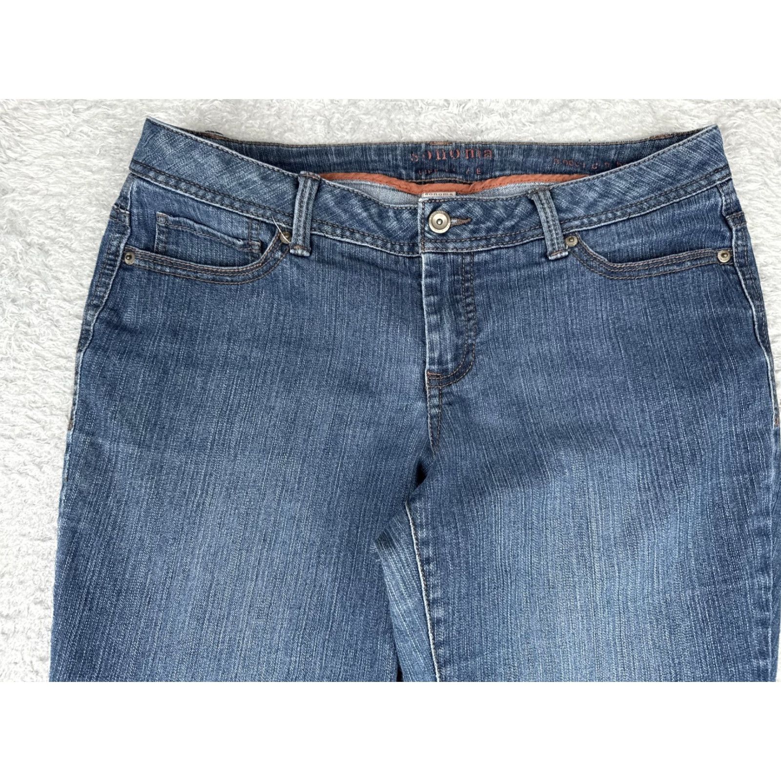 Alife Sonoma Life + Style Jeans Womens 12 Bootcut Mid Rise Stretch Denim Blue Medium Wash 32x31 Size 34" / US 12 / IT 48 - 4 Thumbnail