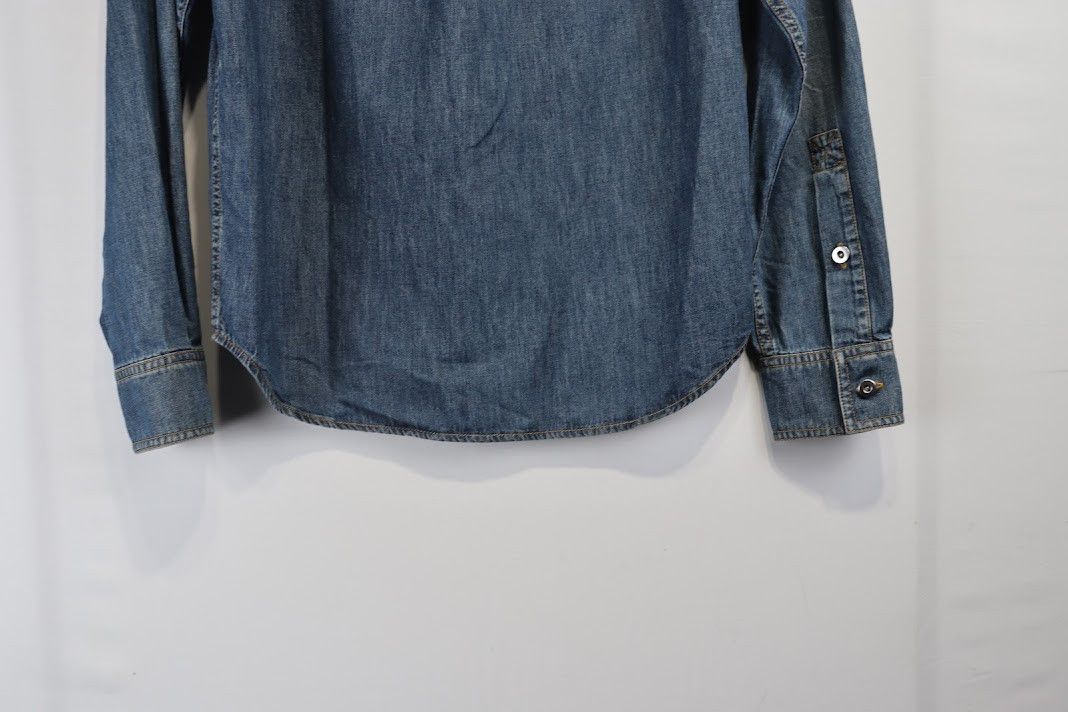 Bottega Veneta o1rshd1 Orignal Light Denim Shirt in Indigo Size US S / EU 44-46 / 1 - 14 Thumbnail
