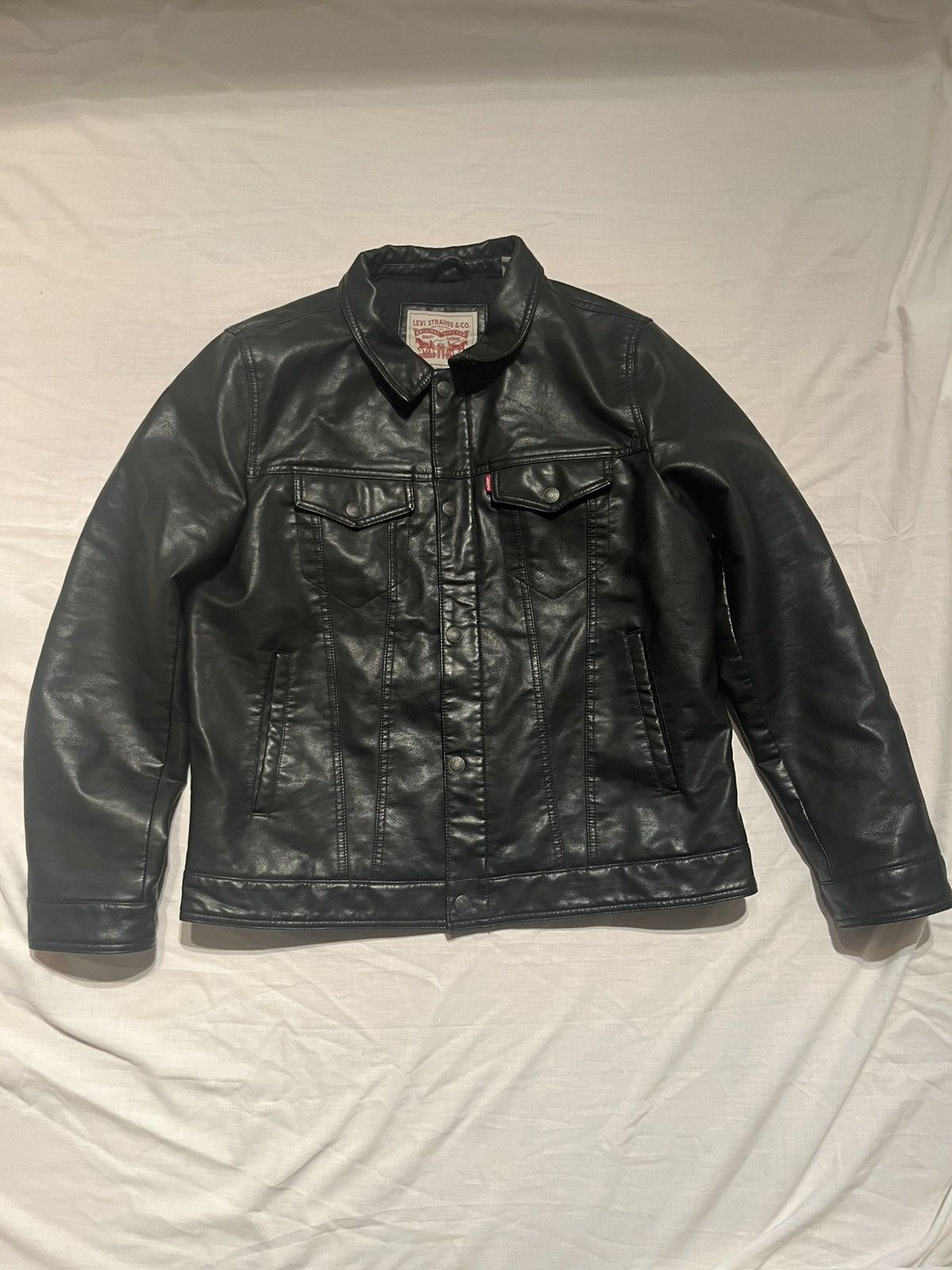 Levi's Faux leather levis jacket Size US L / EU 52-54 / 3 - 1 Thumbnail