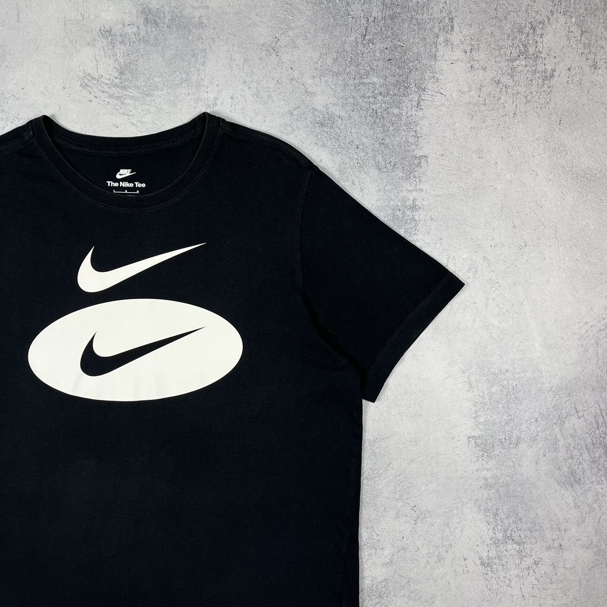 Nike Nike double swoosh drill y2k big logo tee Size US L / EU 52-54 / 3 - 3 Thumbnail