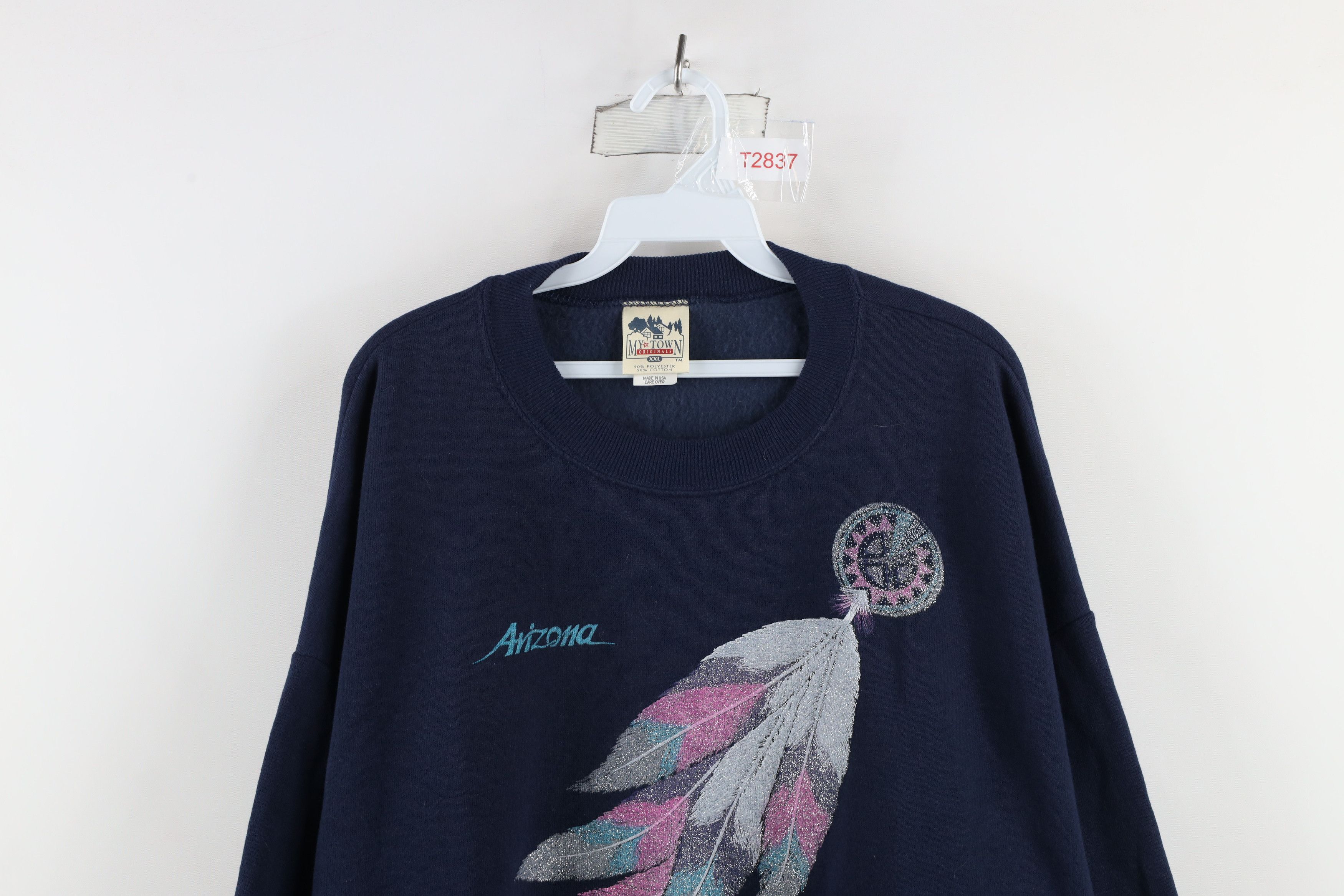 Vintage Vintage 90s Streetwear Out Arizona Feather Sweatshirt USA Size XXL / US 16-18 / IT 52-54 - 2 Thumbnail