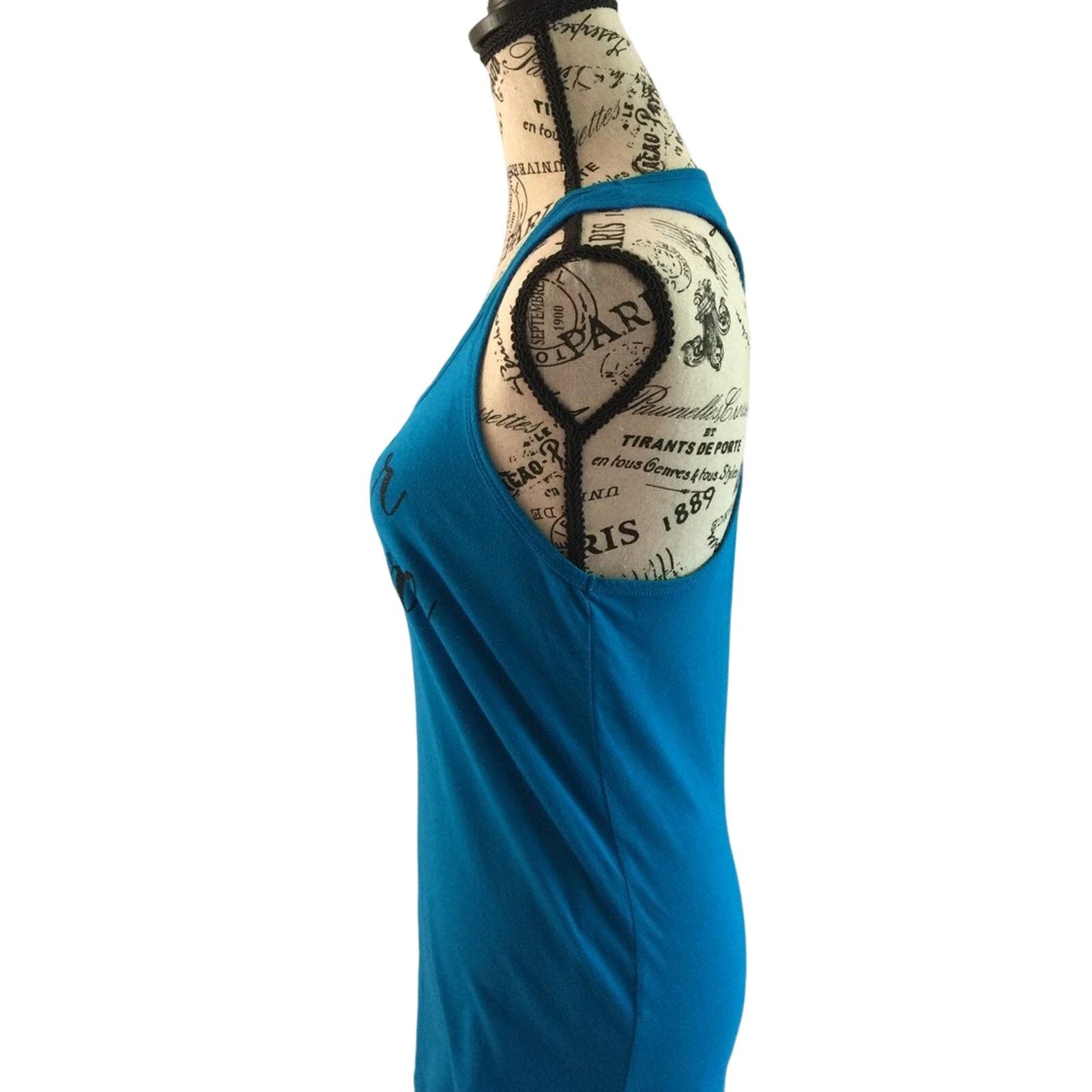 Next Level Apparel Next Level Women's Medium Ideal Tank Top Racerback Blue Size M / US 6-8 / IT 42-44 - 4 Thumbnail