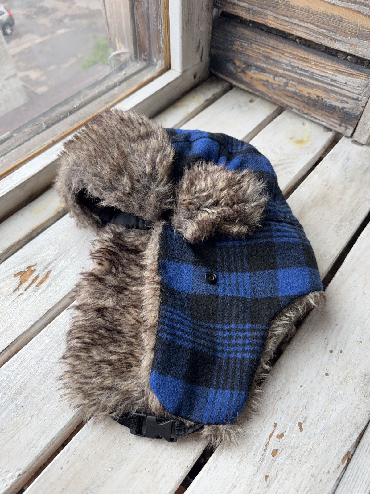 Vintage Y2K HYPE FUZZY MOHAIRE AVIATOR USSR USHANKA HAT Alt Retro Size ONE SIZE - 3 Thumbnail