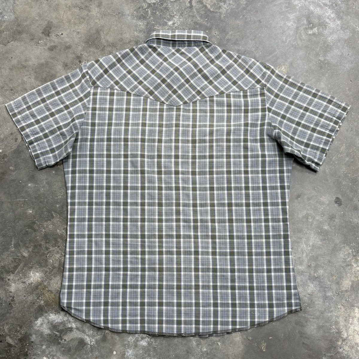 Wrangler Vintage Wrangler Brushpopper Pearl Snap Plaid Shirt Size US L / EU 52-54 / 3 - 4 Thumbnail