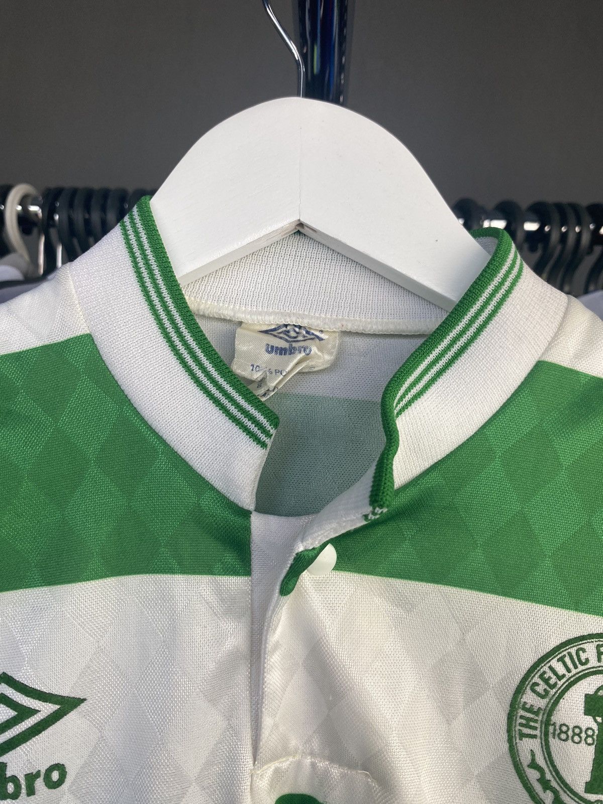 Umbro 1987/89 UMBRO CELTIC HOME SOCCER FOOTBALL JERSEY SHIRT Size US M / EU 48-50 / 2 - 7 Thumbnail