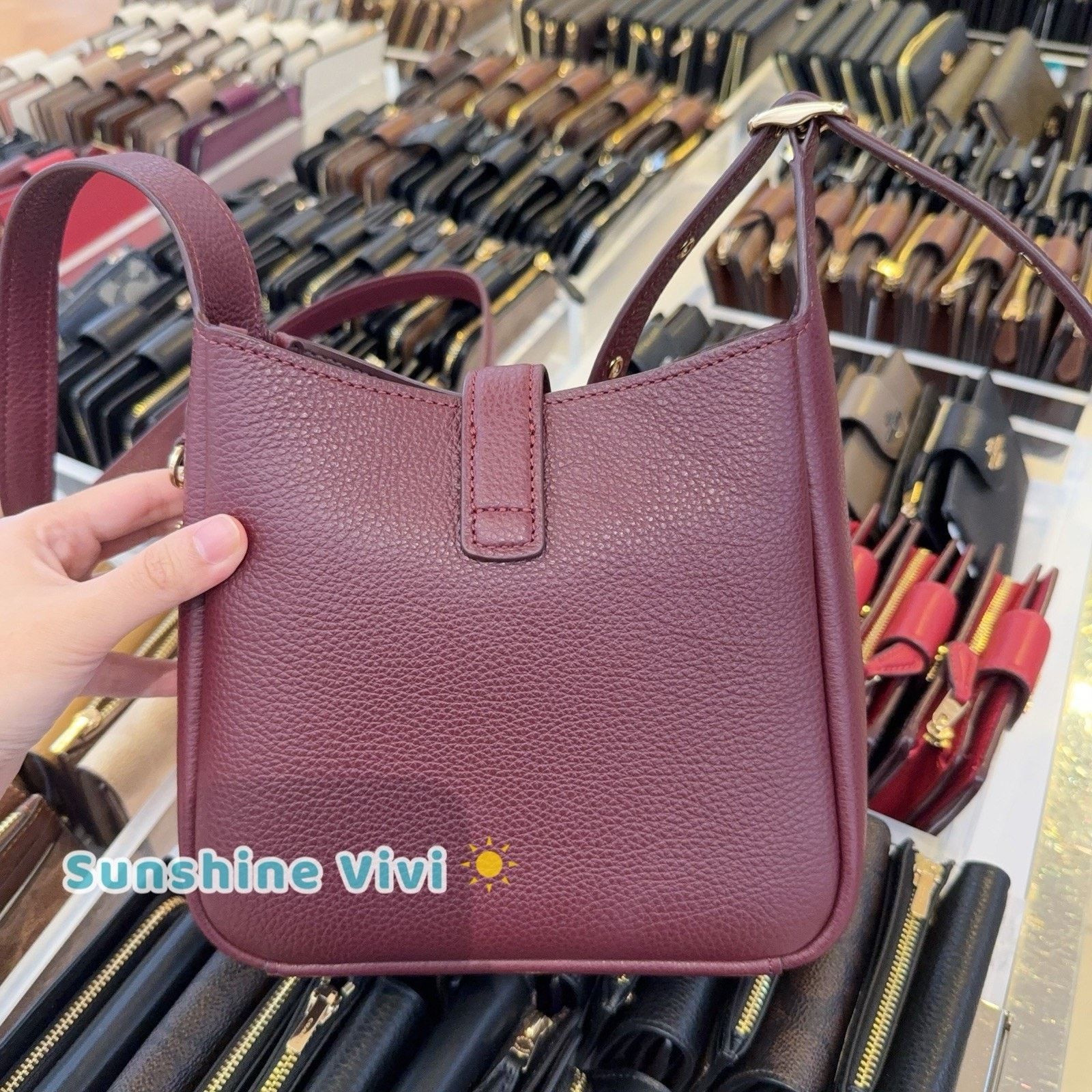 Coach NWT COACH Hadley Mini Crossbody Bag CAL60 Dark Wine Size ONE SIZE - 3 Thumbnail