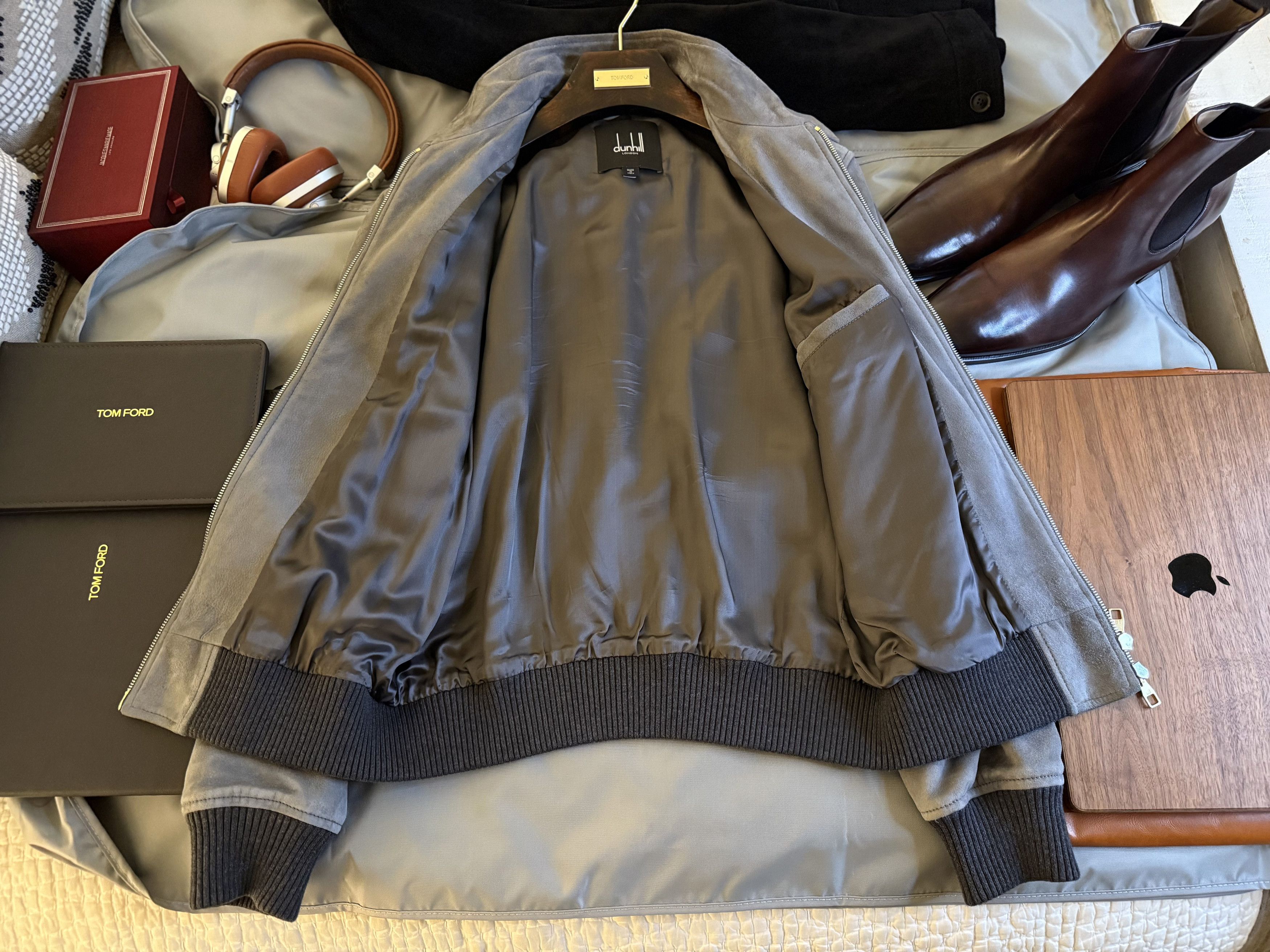 Alfred Dunhill Best Dressed Very Rare $7700 DUNHILL Soft Lamb Suede Jacket Size US M / EU 48-50 / 2 - 16 Thumbnail