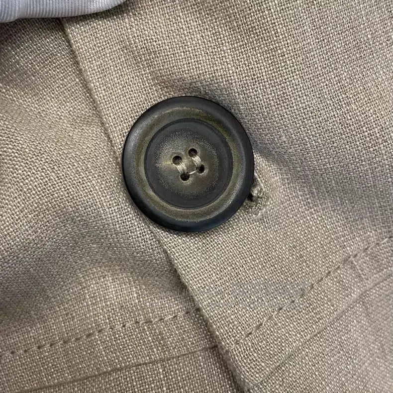Brunello Cucinelli Brunello Cucinelli Khaki Cotton Linen Jacket Size M / US 6-8 / IT 42-44 - 7 Thumbnail