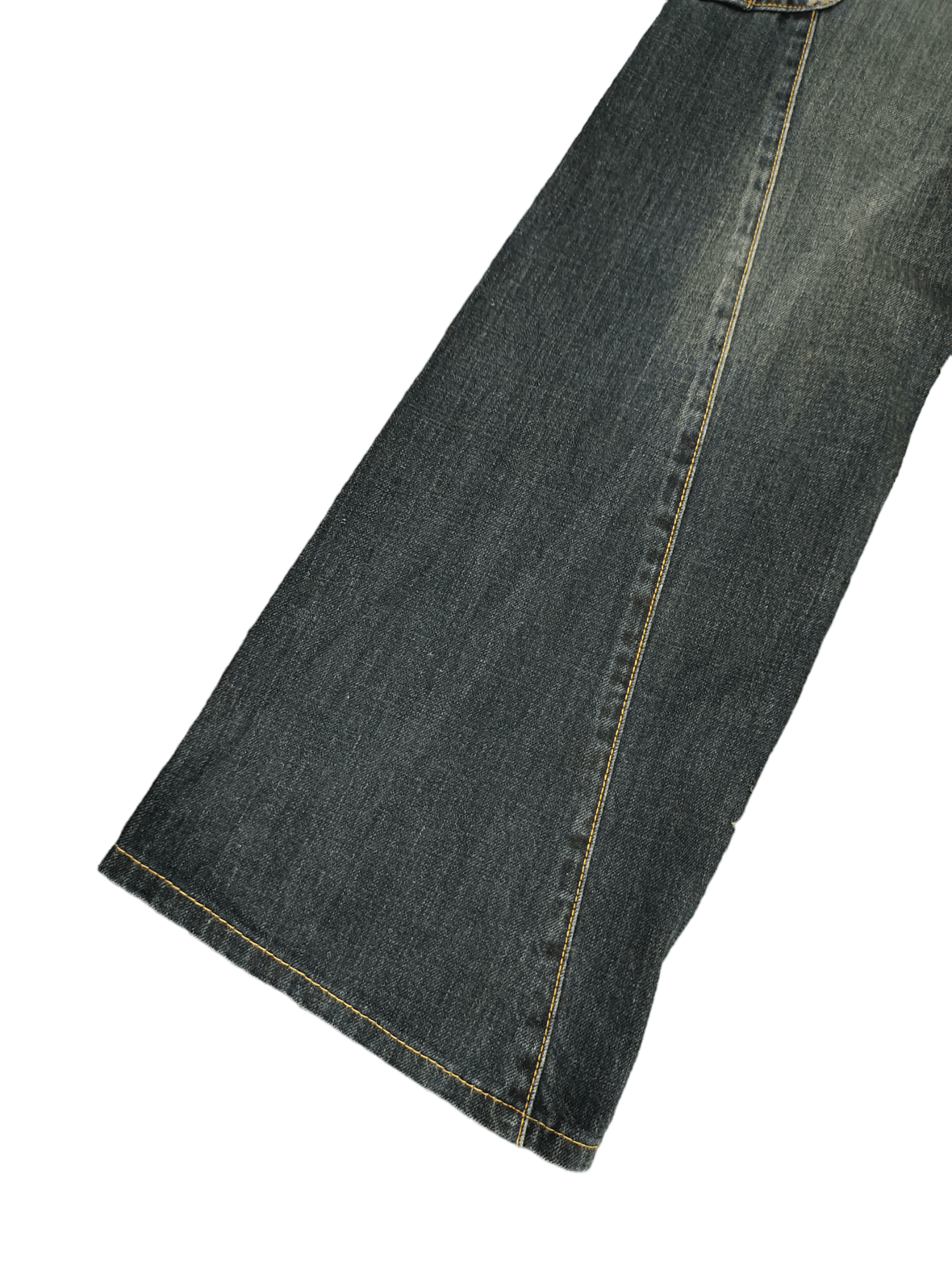 If Six Was Nine Flare Jeans Lee Spiral Cut Cargo Boot Cut Y2k Goa Style Size US 33 - 9 Thumbnail