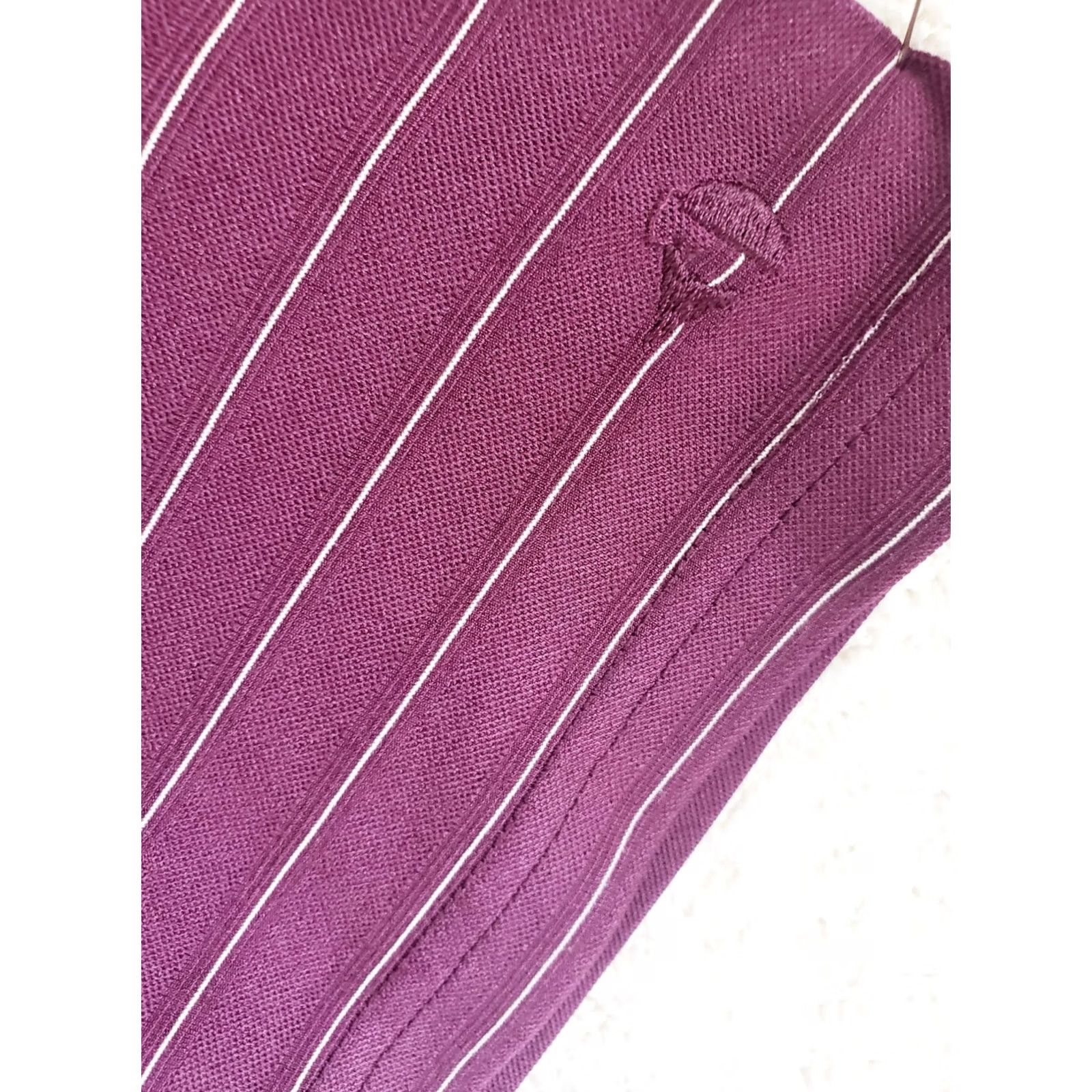 Vintage VINTAGE Grand Slam Men XL Purple Striped Short Sleeve Polo Golf Shirt Size US XL / EU 56 / 4 - 5 Thumbnail